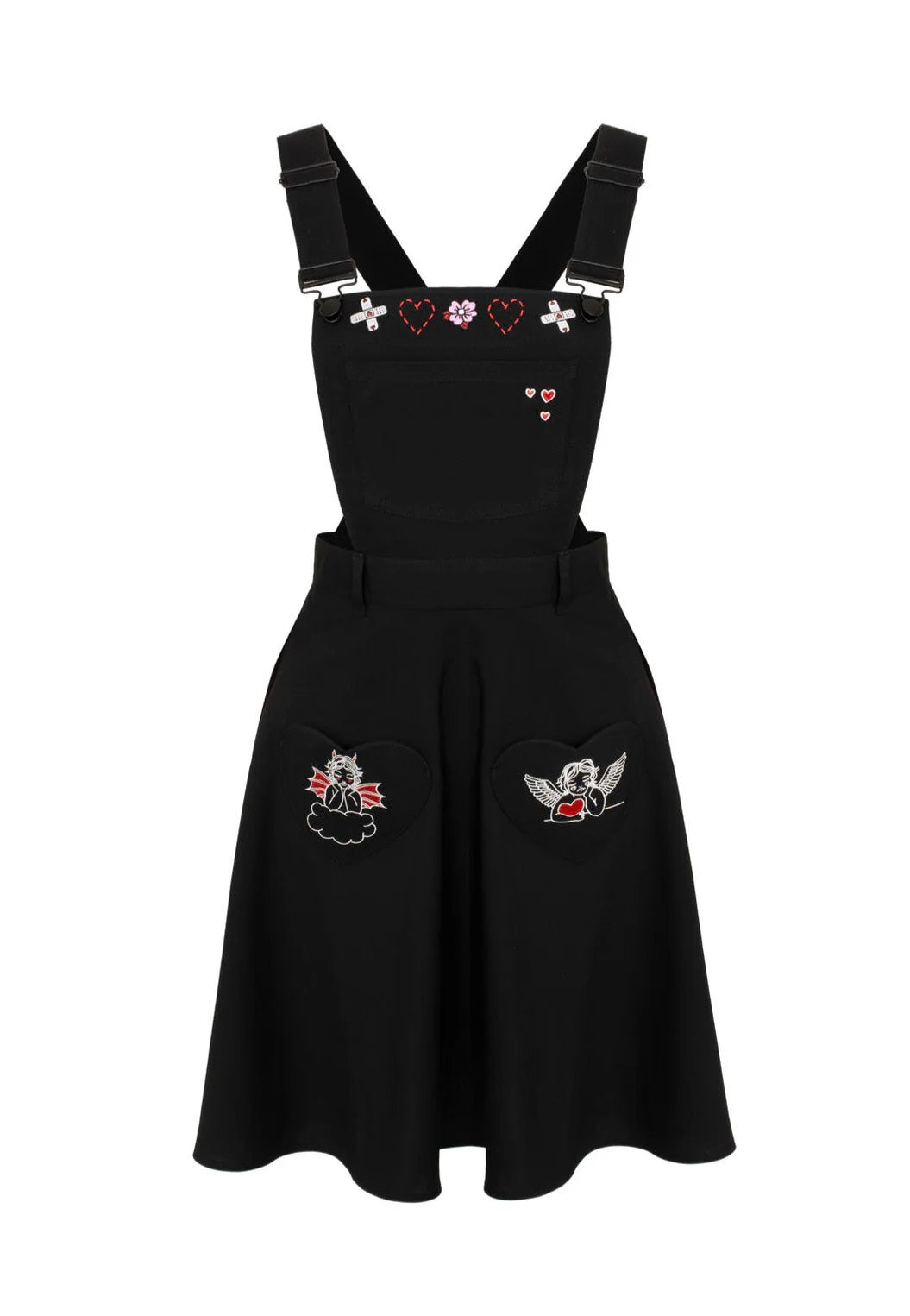 Hellbunny - Cupid Pinafore Black - Dress | Women-Image