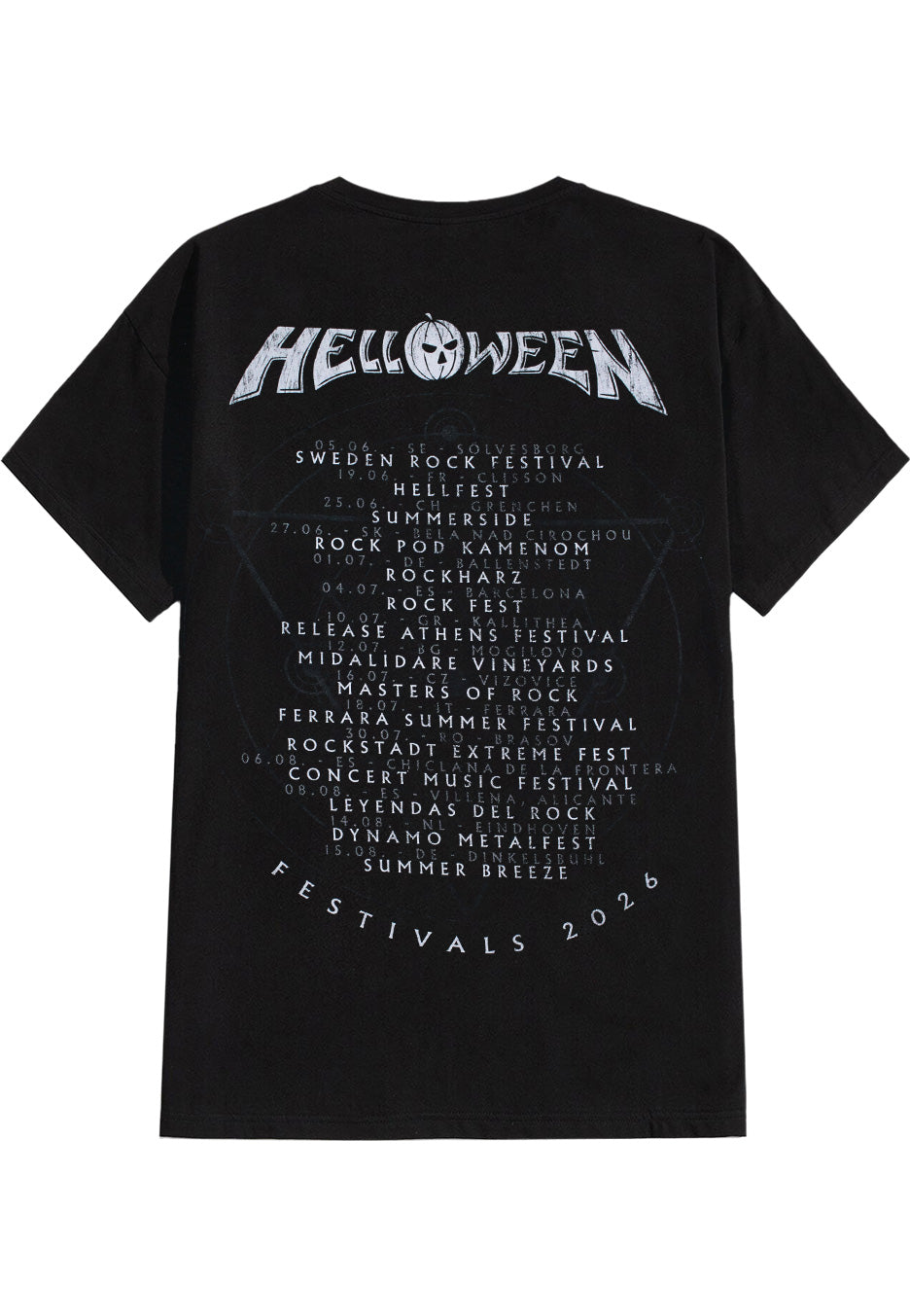 Helloween Classic Logo Festivals 2026 Camiseta