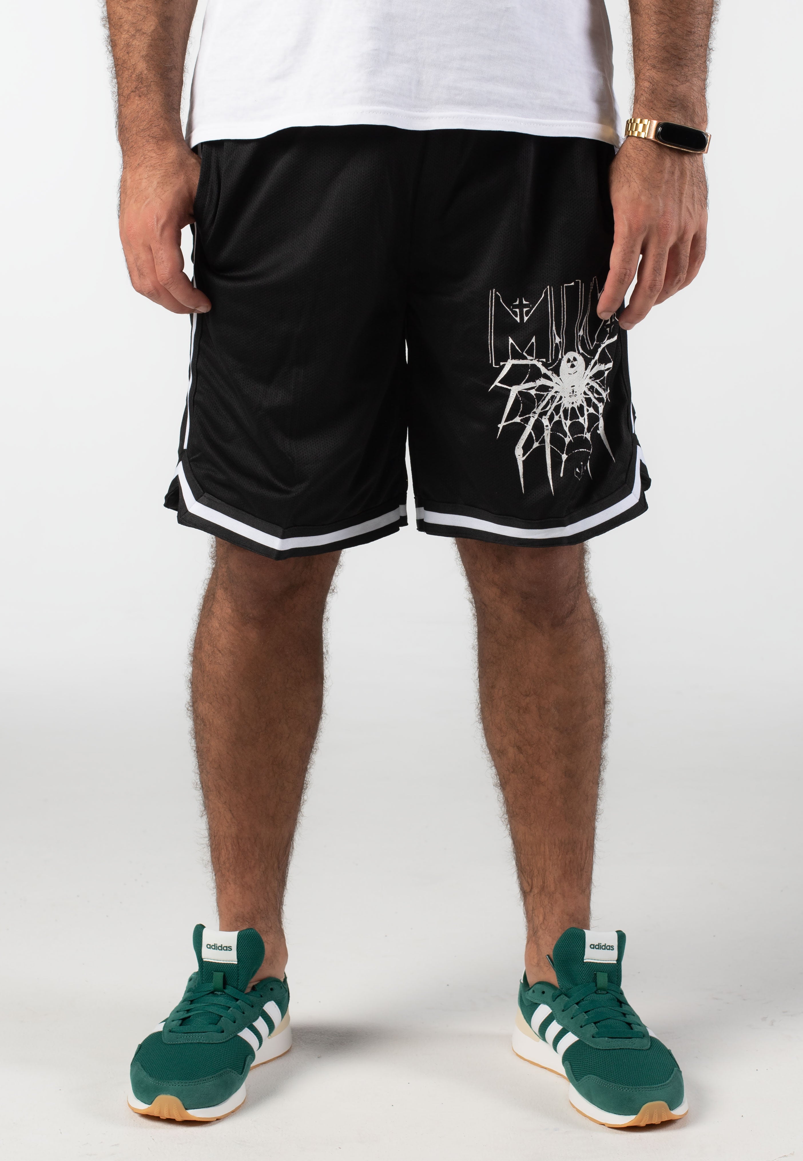 Motionless In White - Webs We Weave Striped - Shorts | Men-Image
