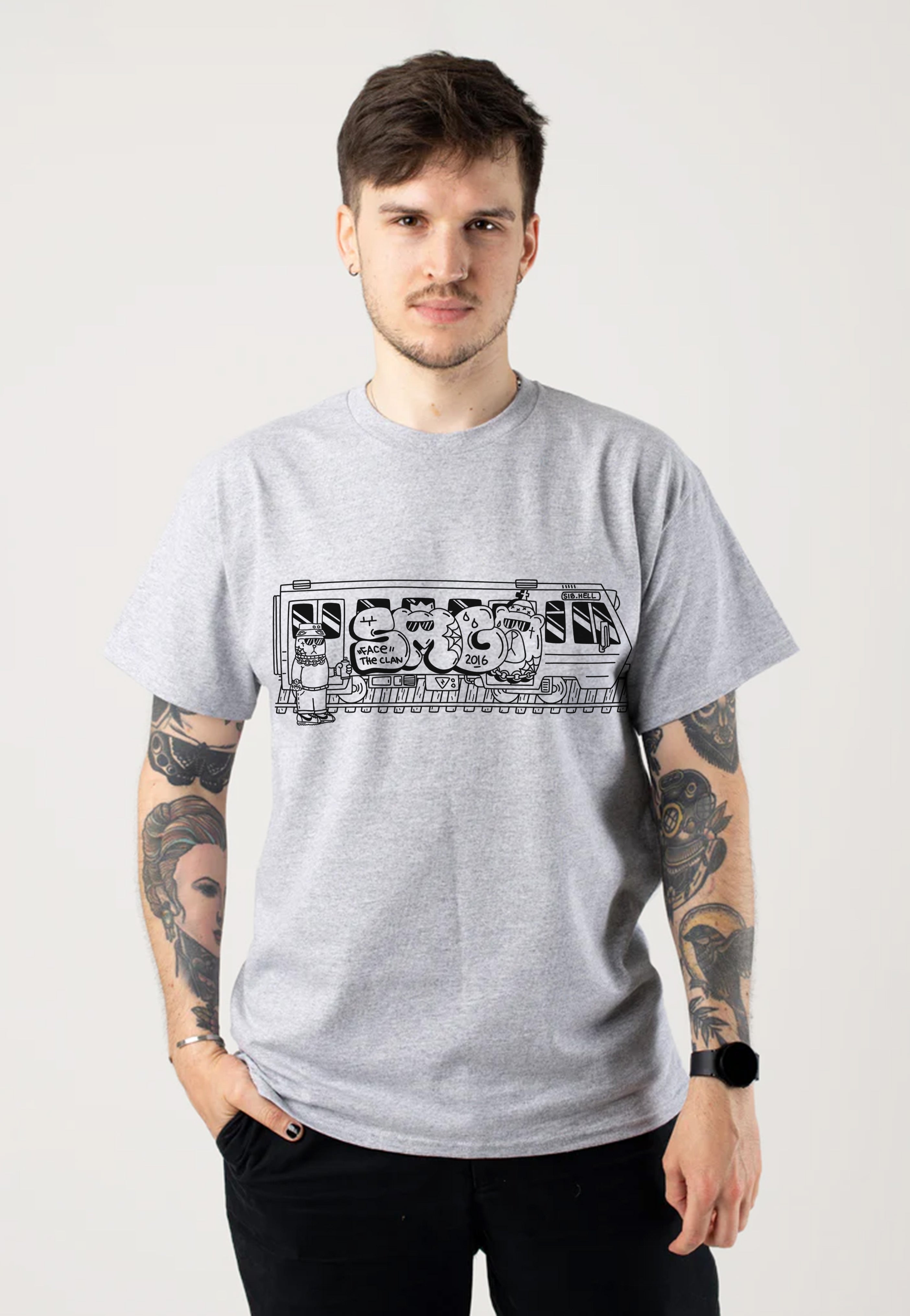 Siberian Meet Grinder - Grafitti Grey - T-Shirt | Nuclear Blast