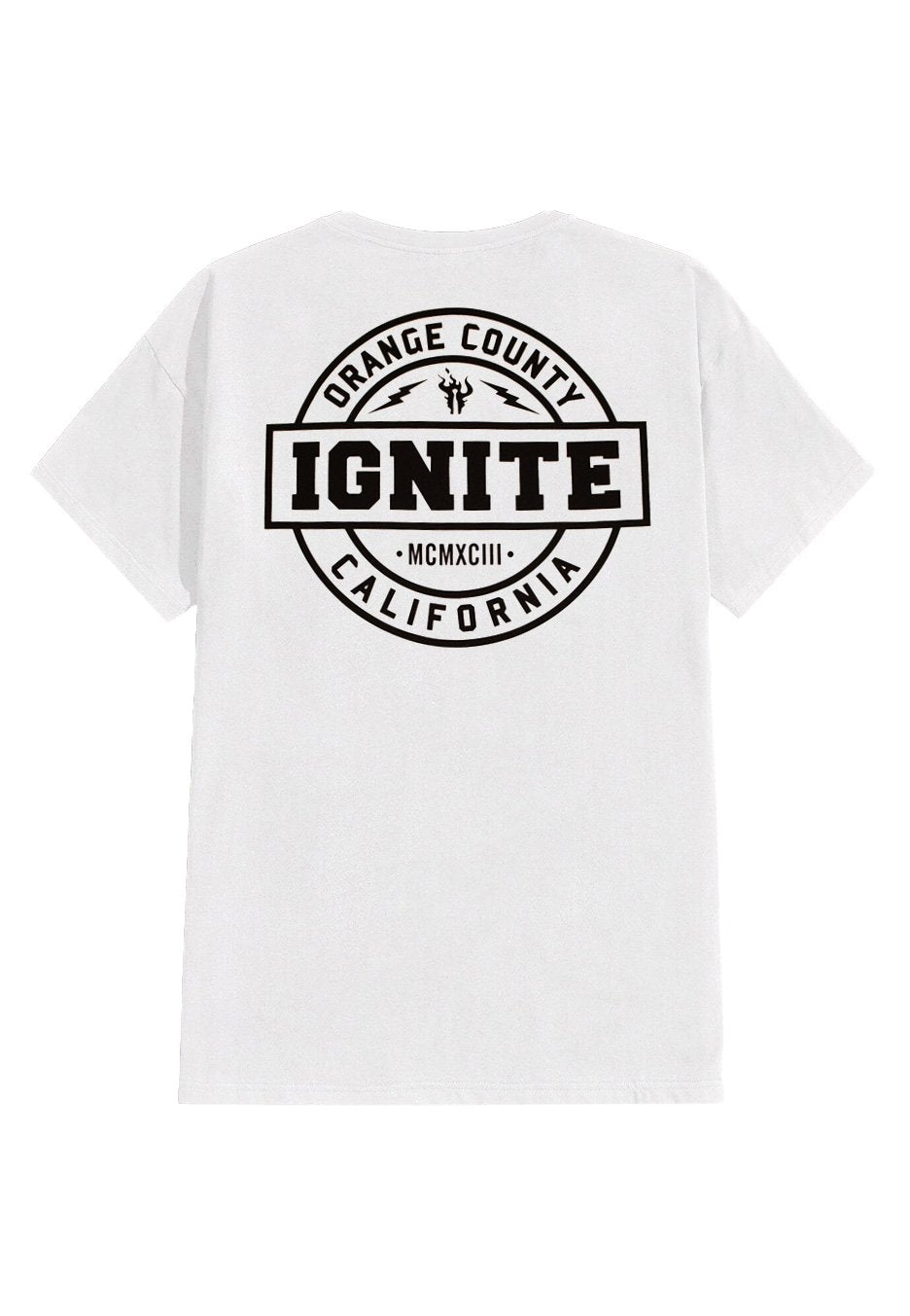 Ignite - New Lightning Flame Pocket White - T-Shirt