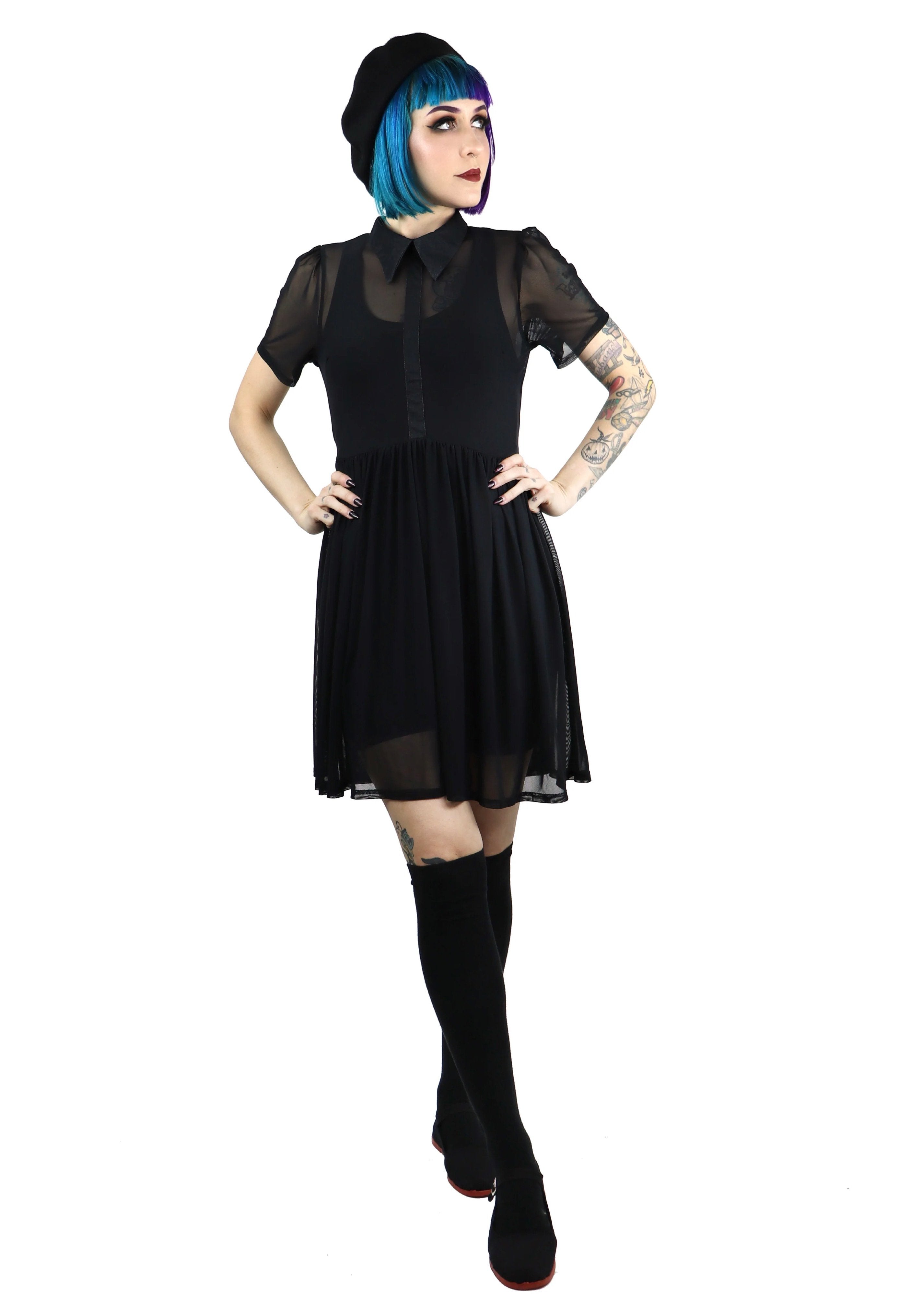 Foxblood - Courtney Mesh Babydoll Black - Dress