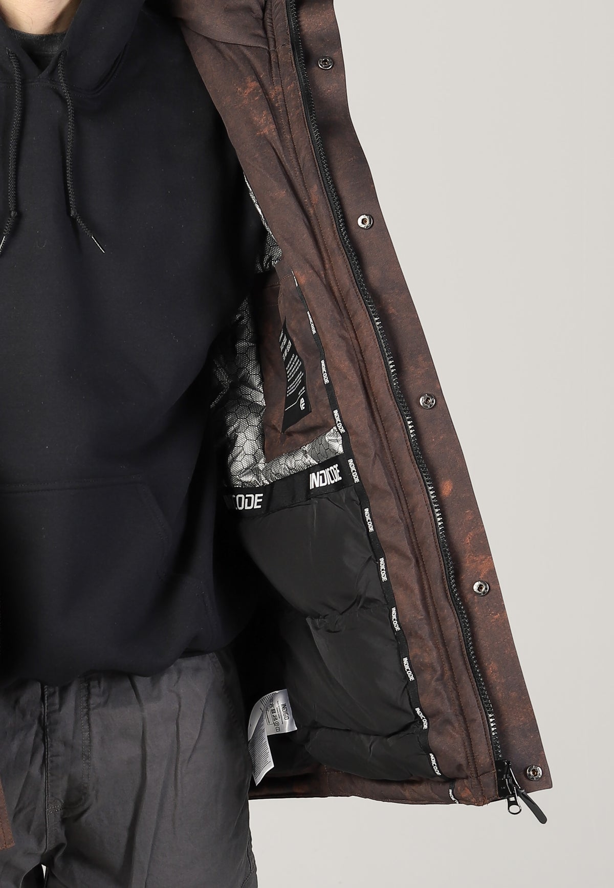 Indicode Grimmaldy Dark Brown Mix Chaqueta