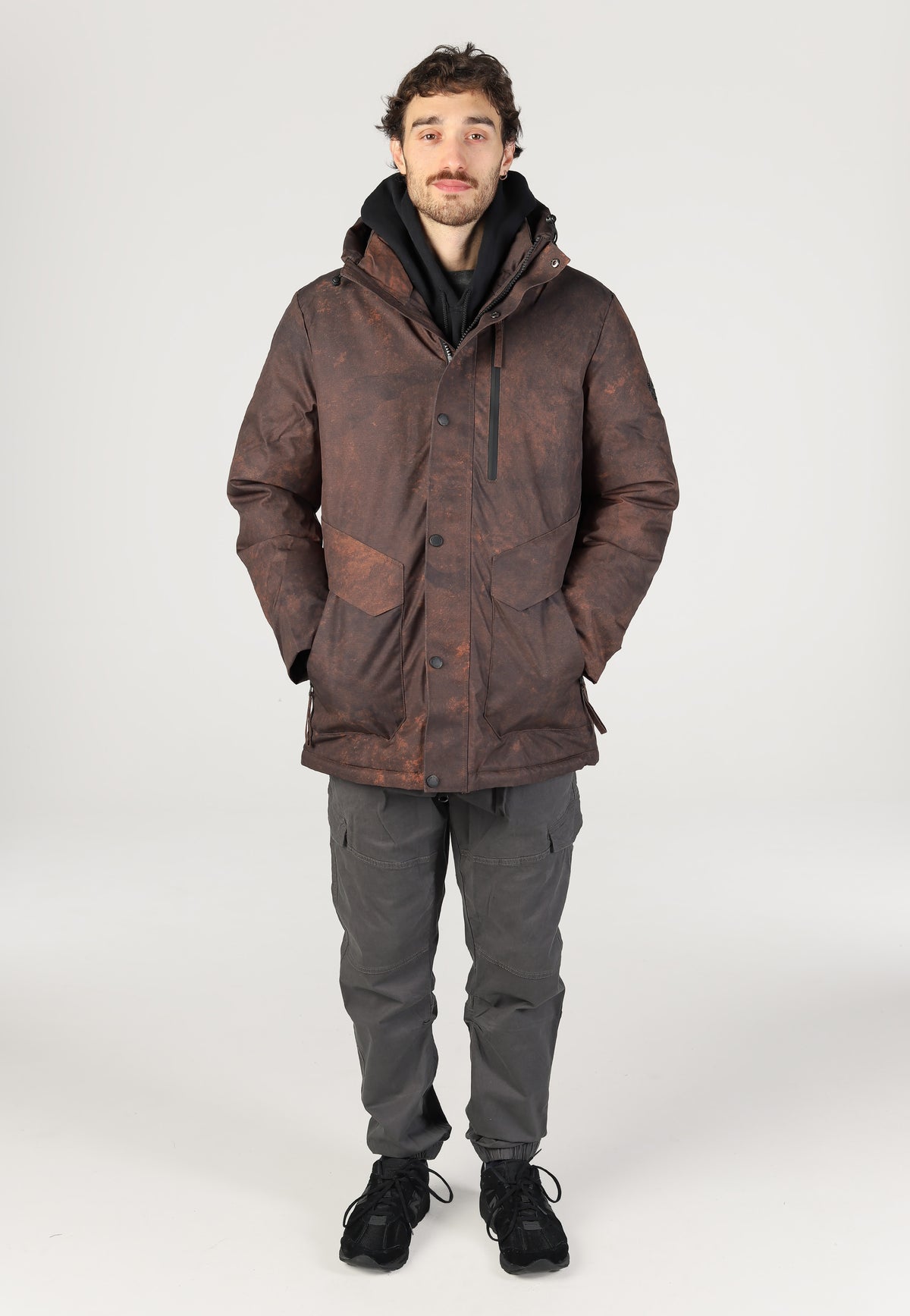 Indicode Grimmaldy Dark Brown Mix Chaqueta