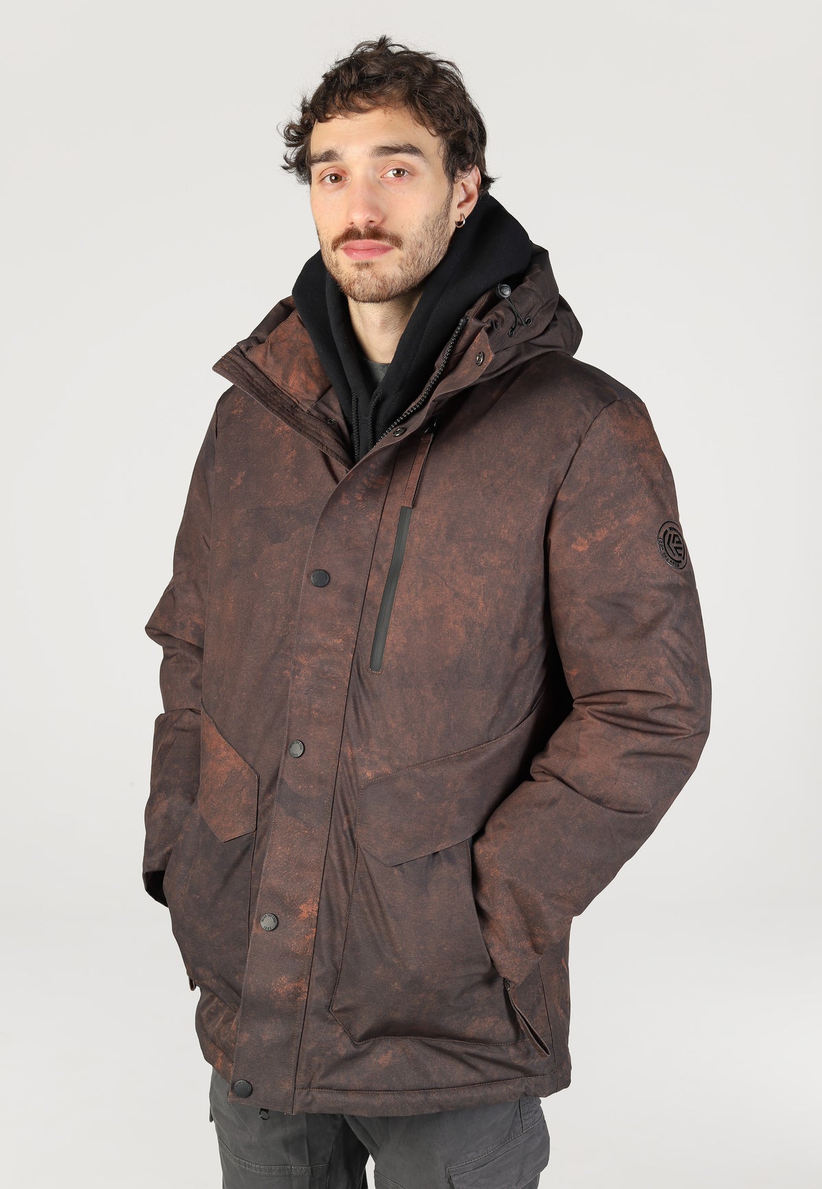 Indicode Grimmaldy Dark Brown Mix Chaqueta