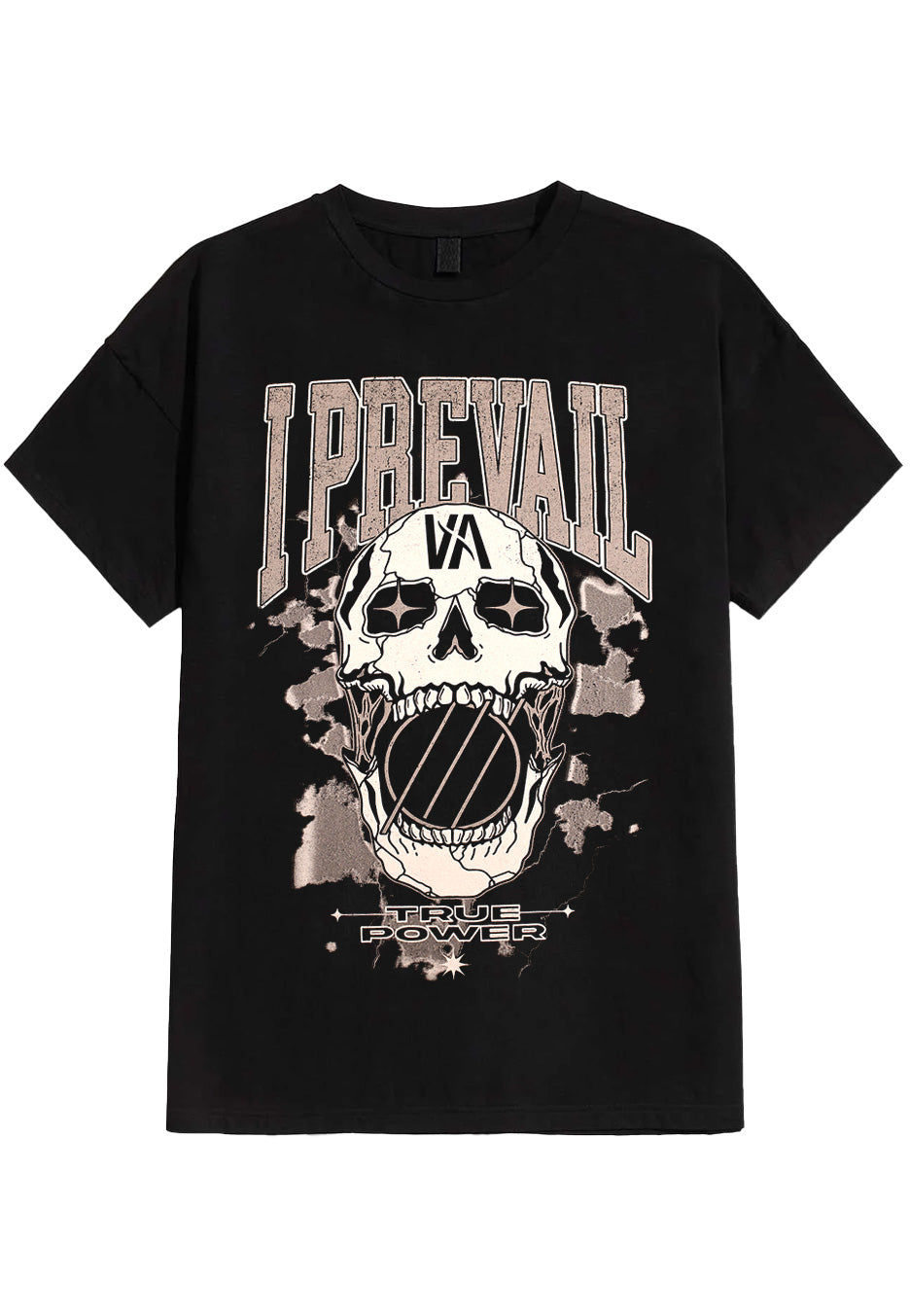 I PREVAIL バンT 半袖 Tシャツ M ブラック 黒 海外 洋楽 I Prevail - True Power Rowdy Skull - T-Shirt | Nuclear Blast