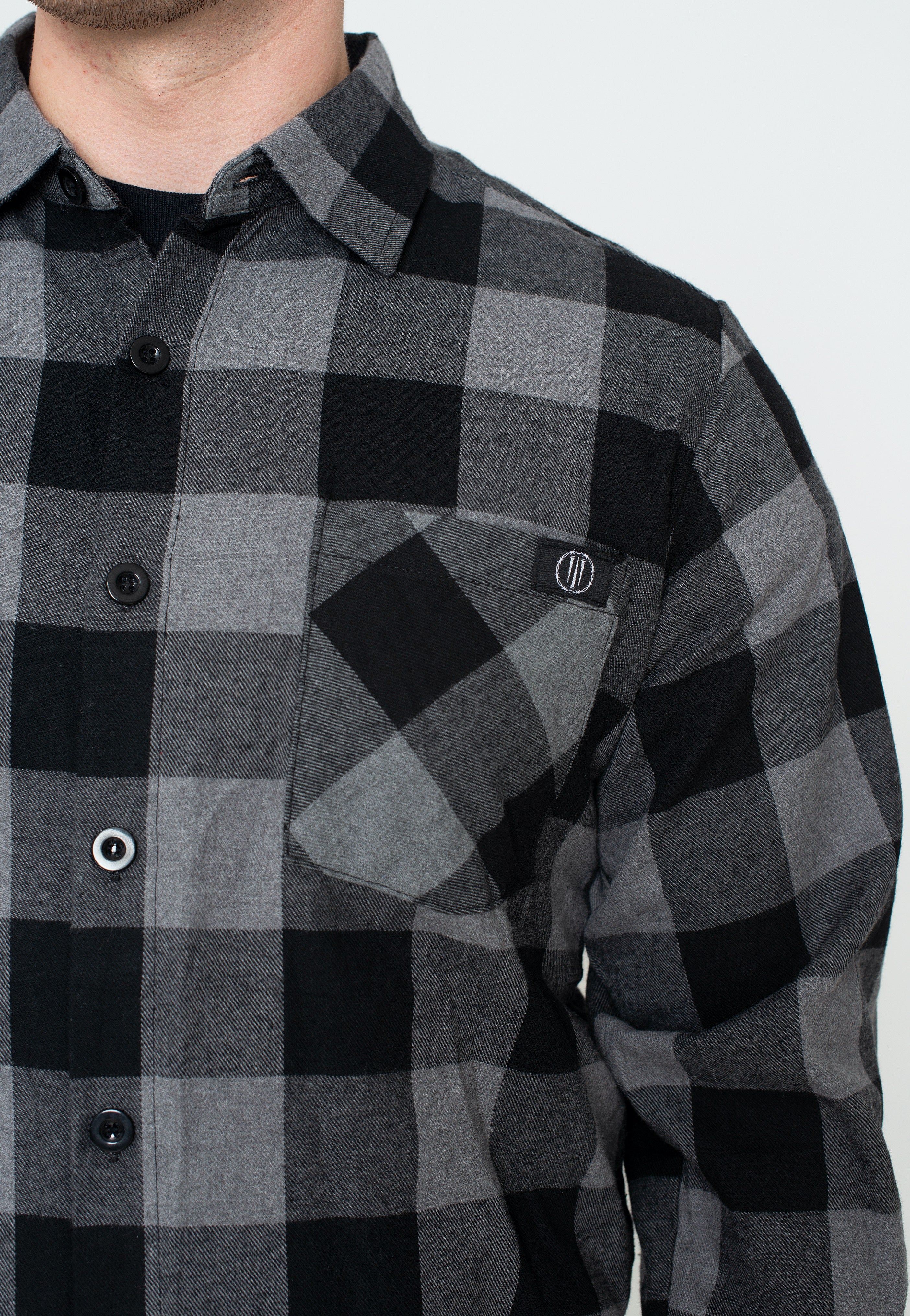 Ironnail - Hooft Black/Charcoal Flanell - Shirt | Men-Image