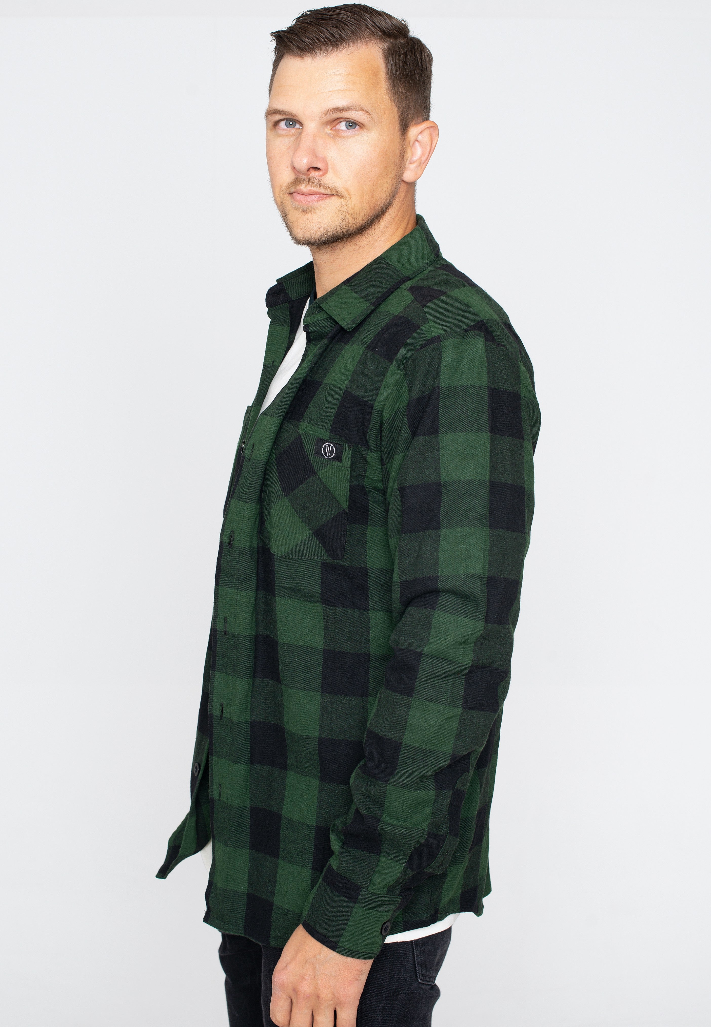 Ironnail - Hooft Black/Forestgreen Flanell - Shirt | Men-Image