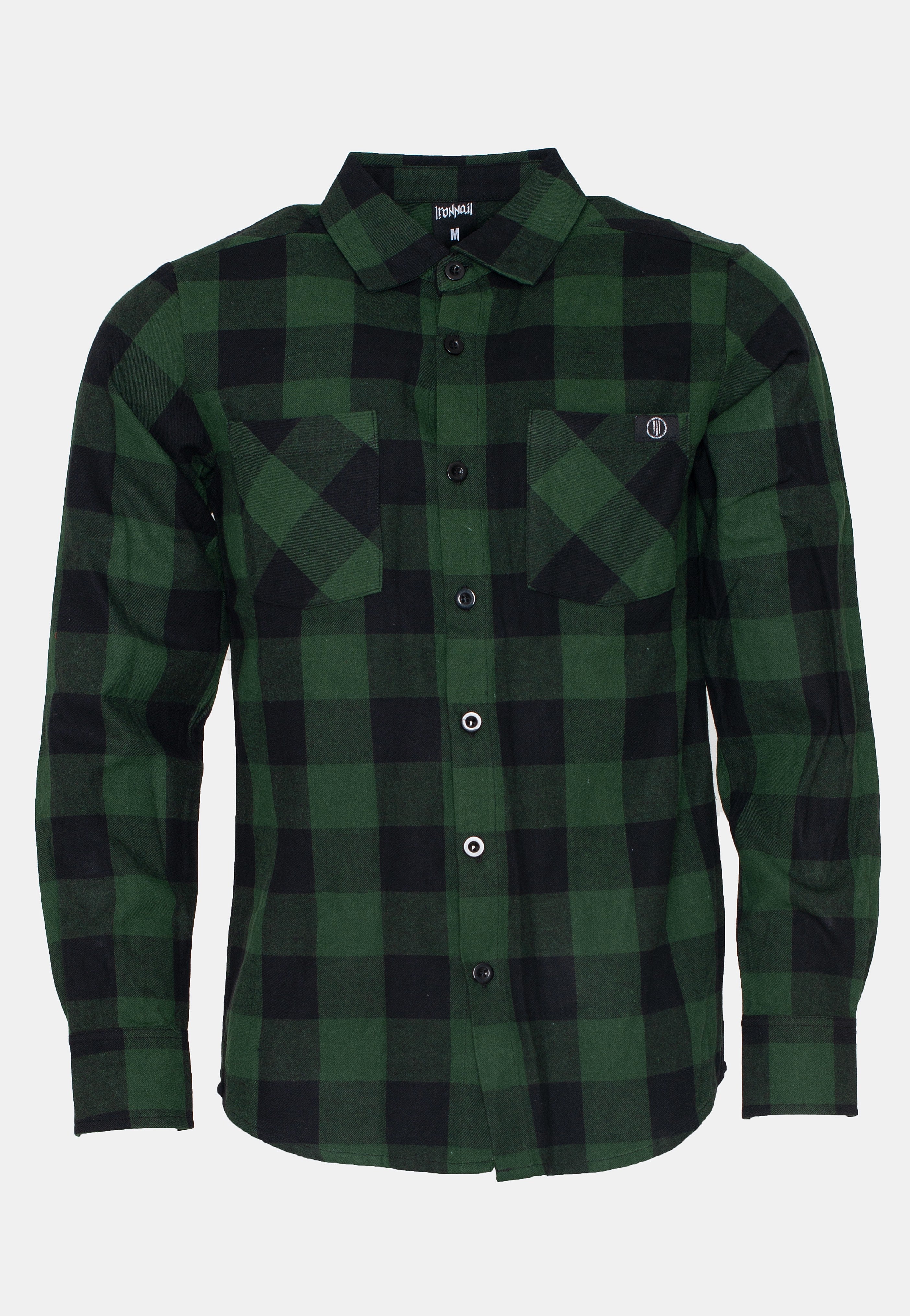 Ironnail - Hooft Black/Forestgreen Flanell - Shirt | Men-Image