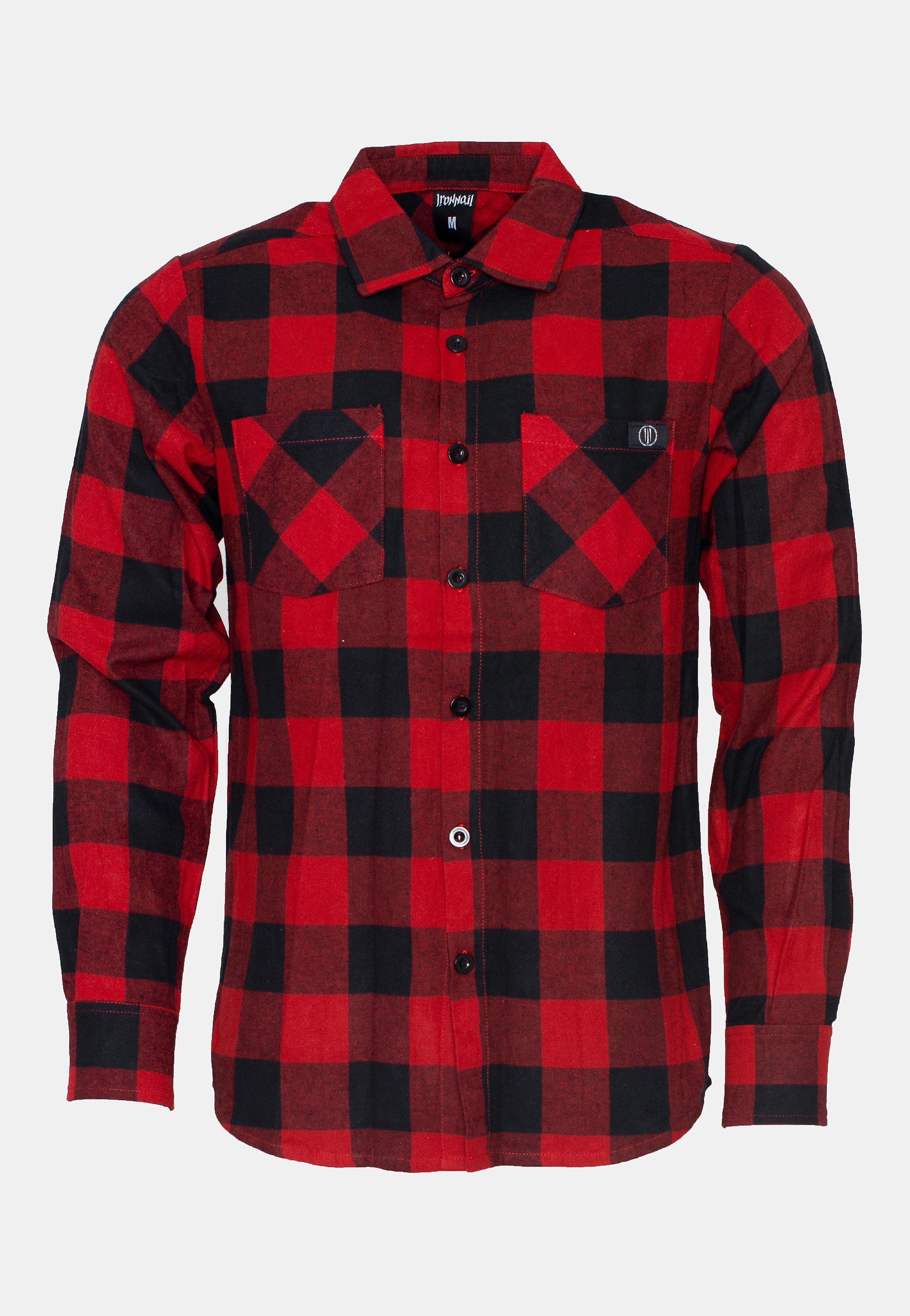 Ironnail - Hooft Black/Red Flanell - Shirt | Men-Image