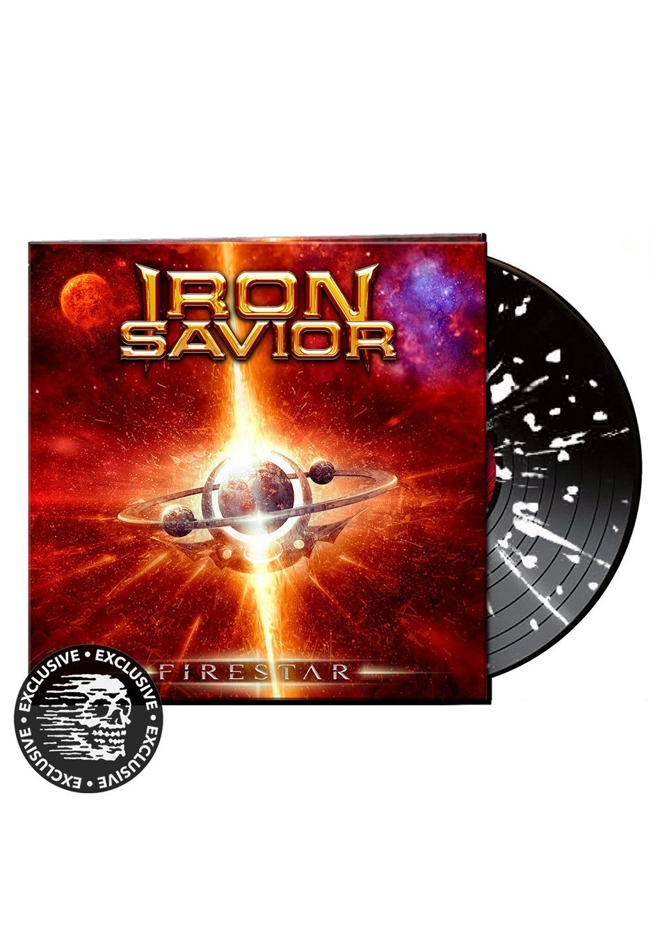 Iron Savior - Firestar Black White - Splattered Vinyl