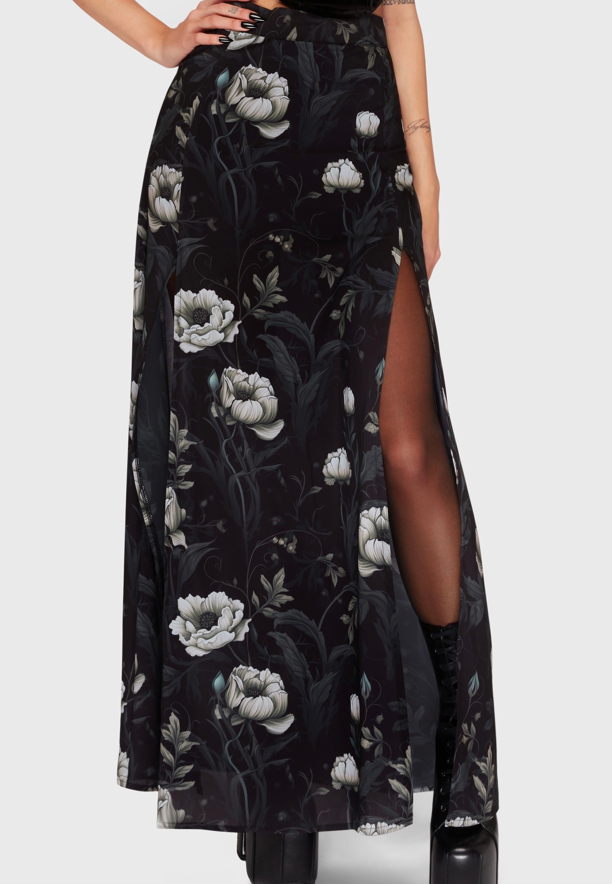 Killstar - Ivory's Chorus Black/Ivory - Skirt | Women-Image