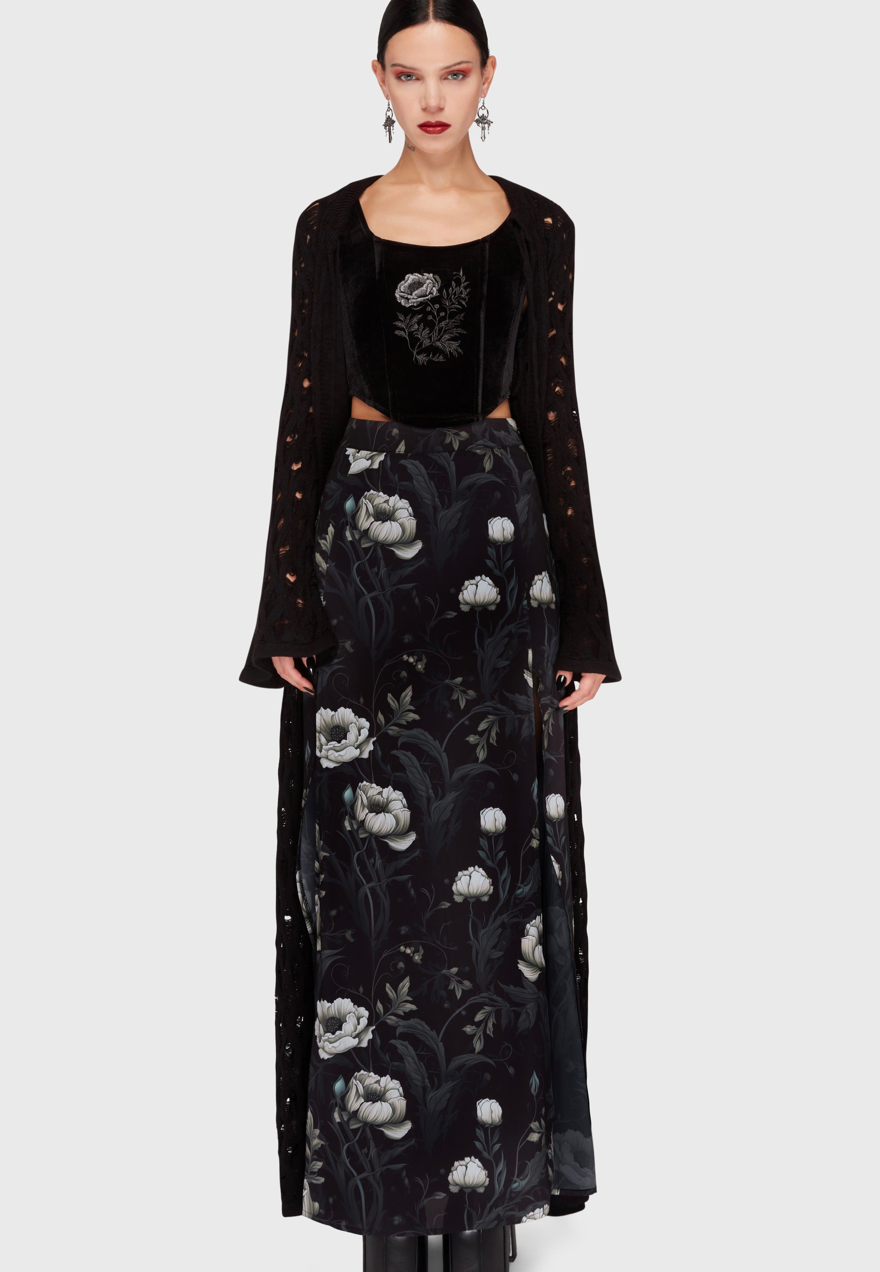 Killstar - Ivory's Chorus Black/Ivory - Skirt | Women-Image
