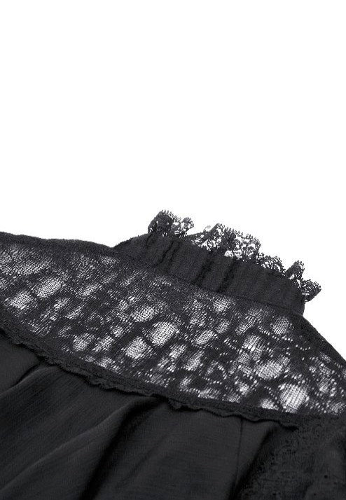 Dark In Love - Gothic Tattered Cape Mock Two-Piece - Blouse | Women-Image