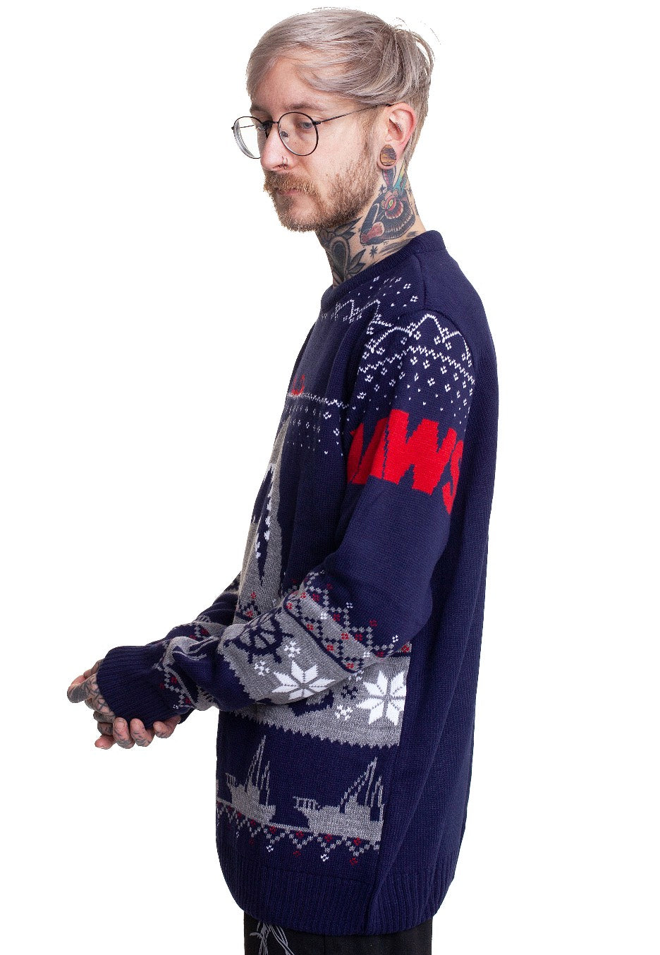 Jaws Shark Xmas Knit Jersey de punto