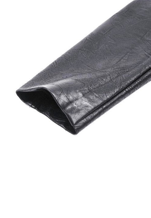 Dark In Love - Black Deep Sea Hunter Leather Long - Jacket | Women-Image