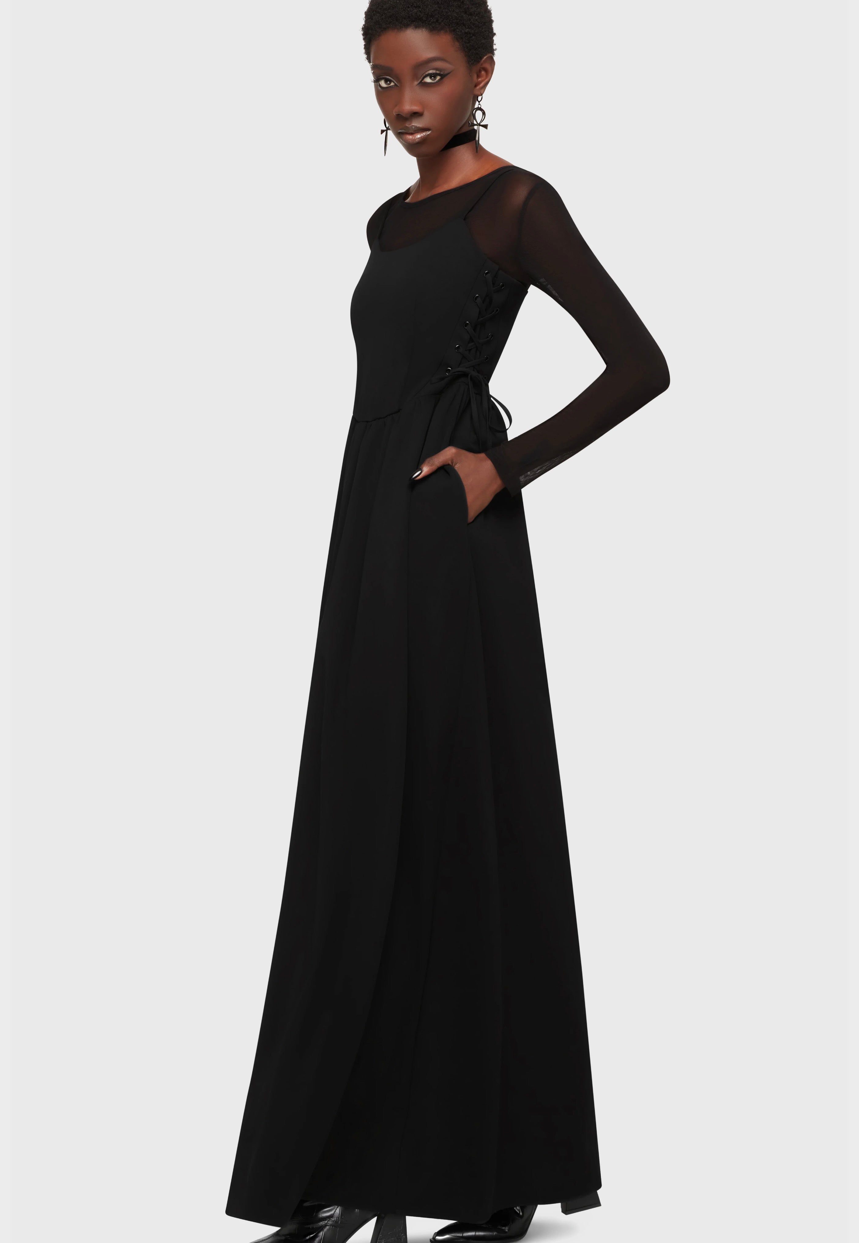 killstar maxi dress Junniper Maxi Dress [BLACK]