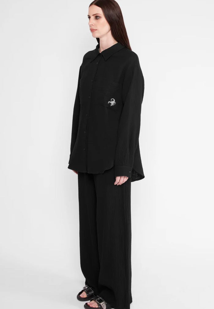 Mary Wyatt - Kali Wide Leg Black - Pants | Women-Image