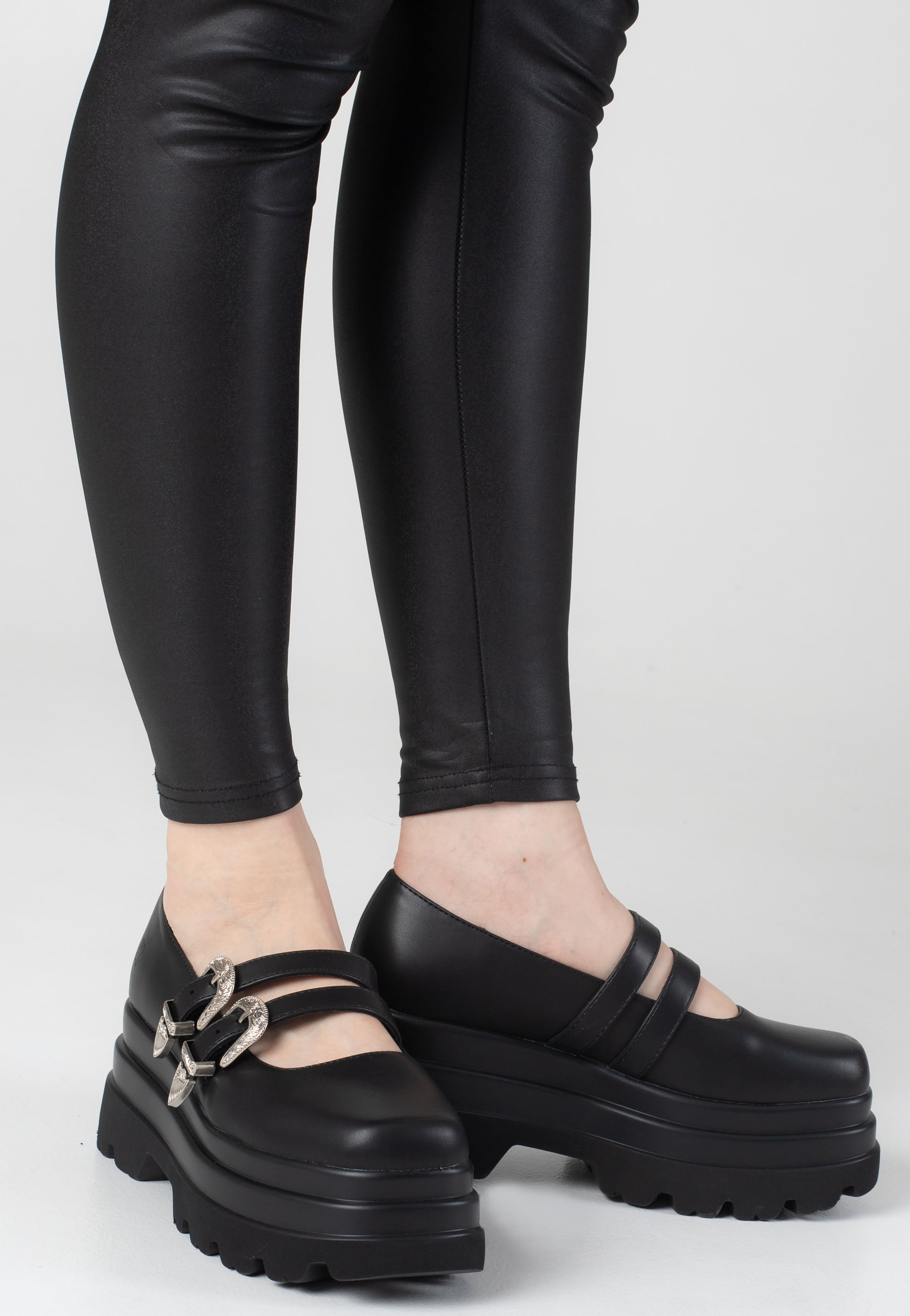 Koi Footwear - Damona Trident Ornate Buckle Mary Janes - Heels | Women-Image