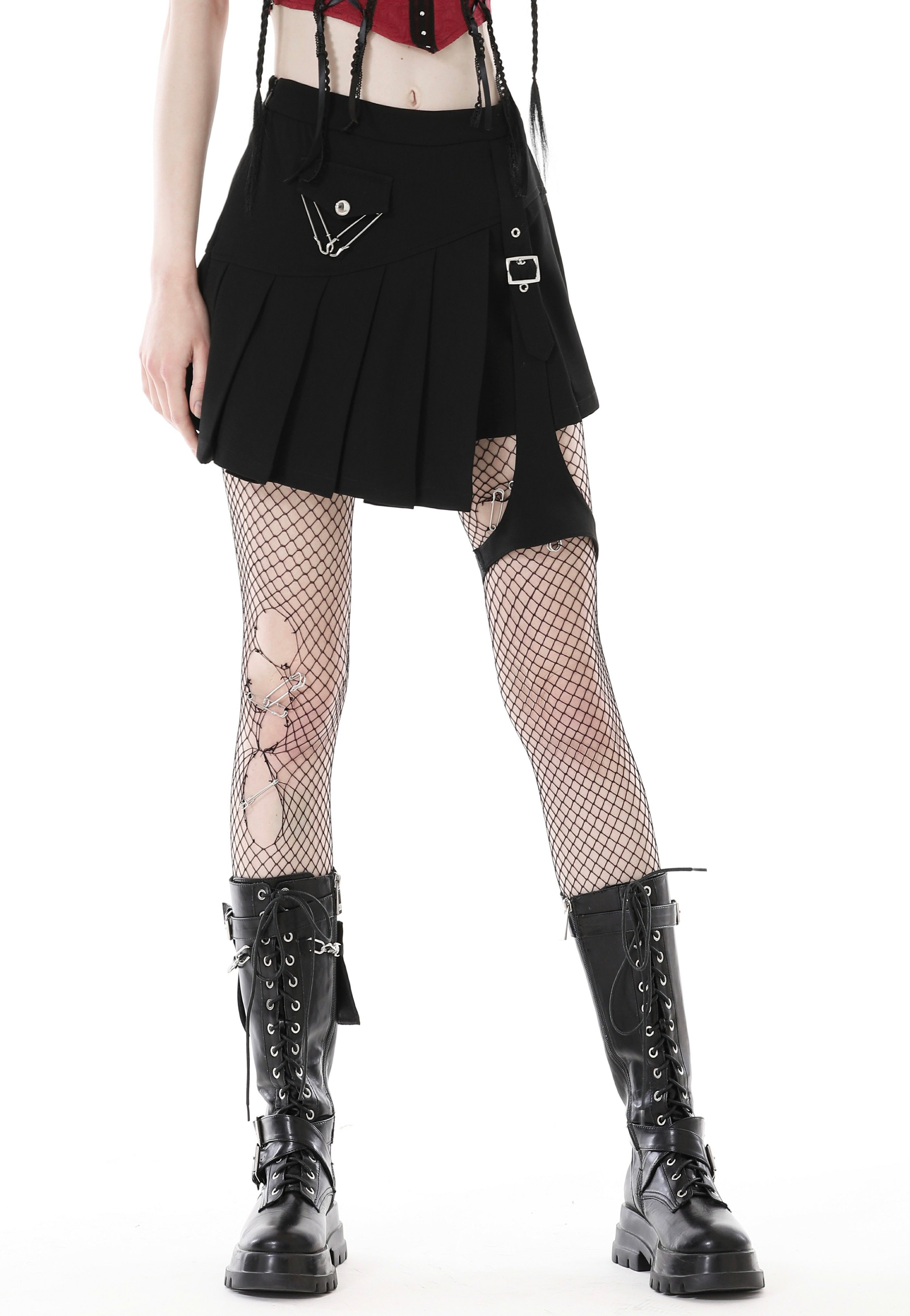 Dark In Love - Punk Rock Irreqular Black - Skirt