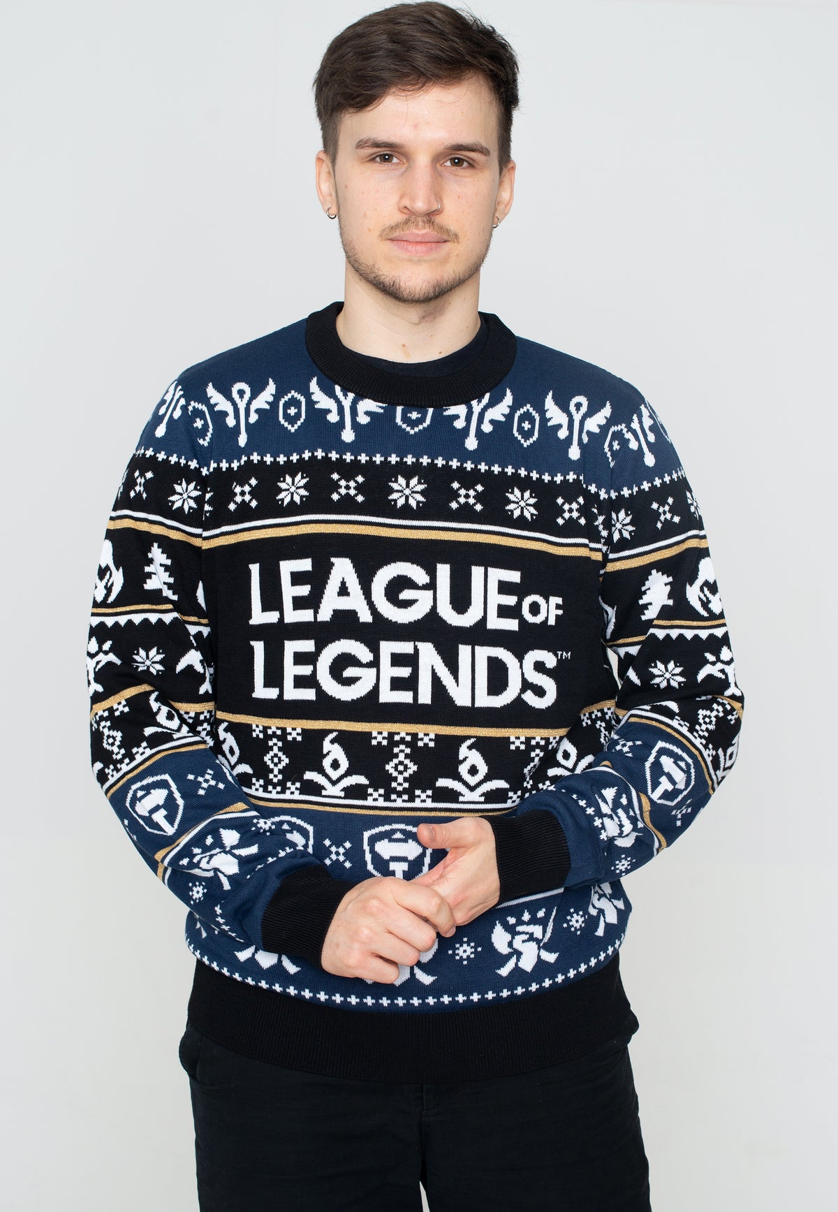 League Of Legends Logo Xmas Knit Jersey de punto