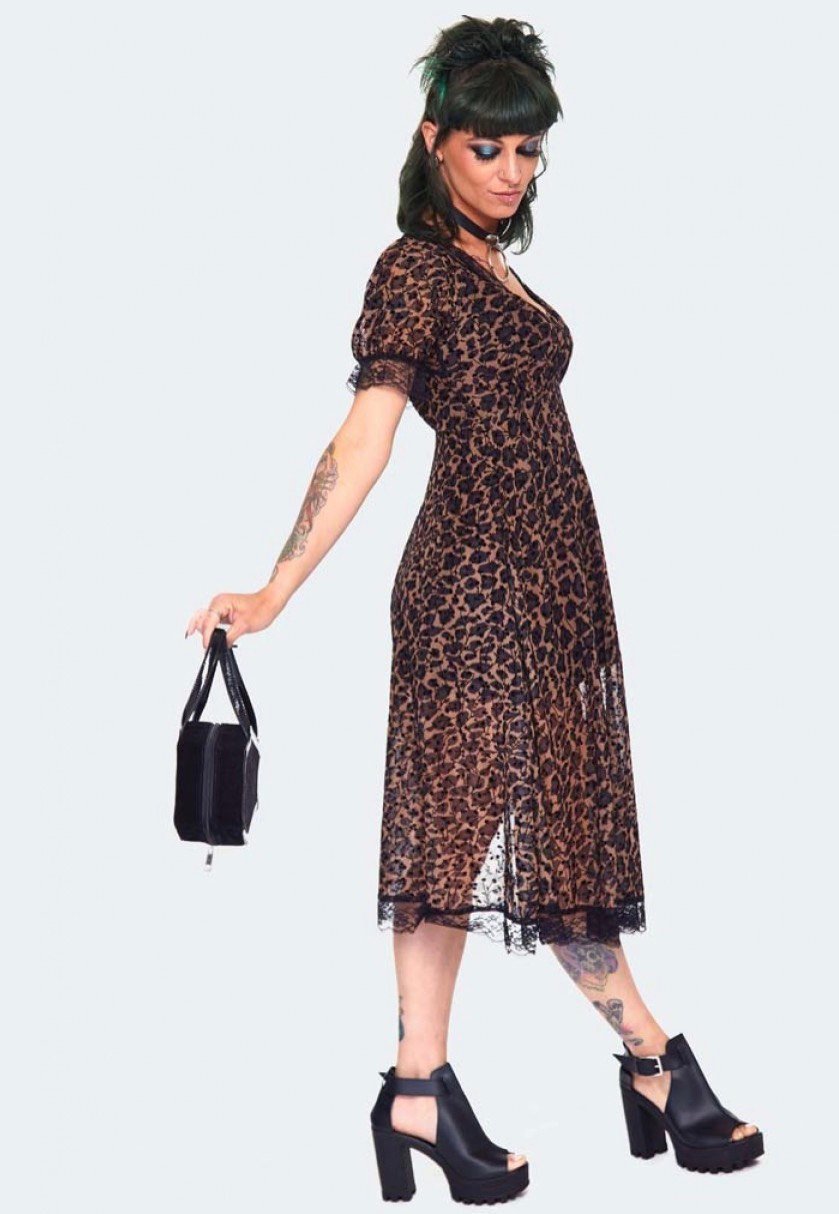 Jawbreaker - Leopard Print Brown - Dress