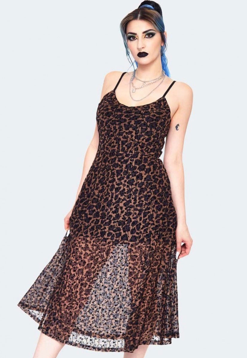 Jawbreaker - Leopard Print Slip Brown - Dress