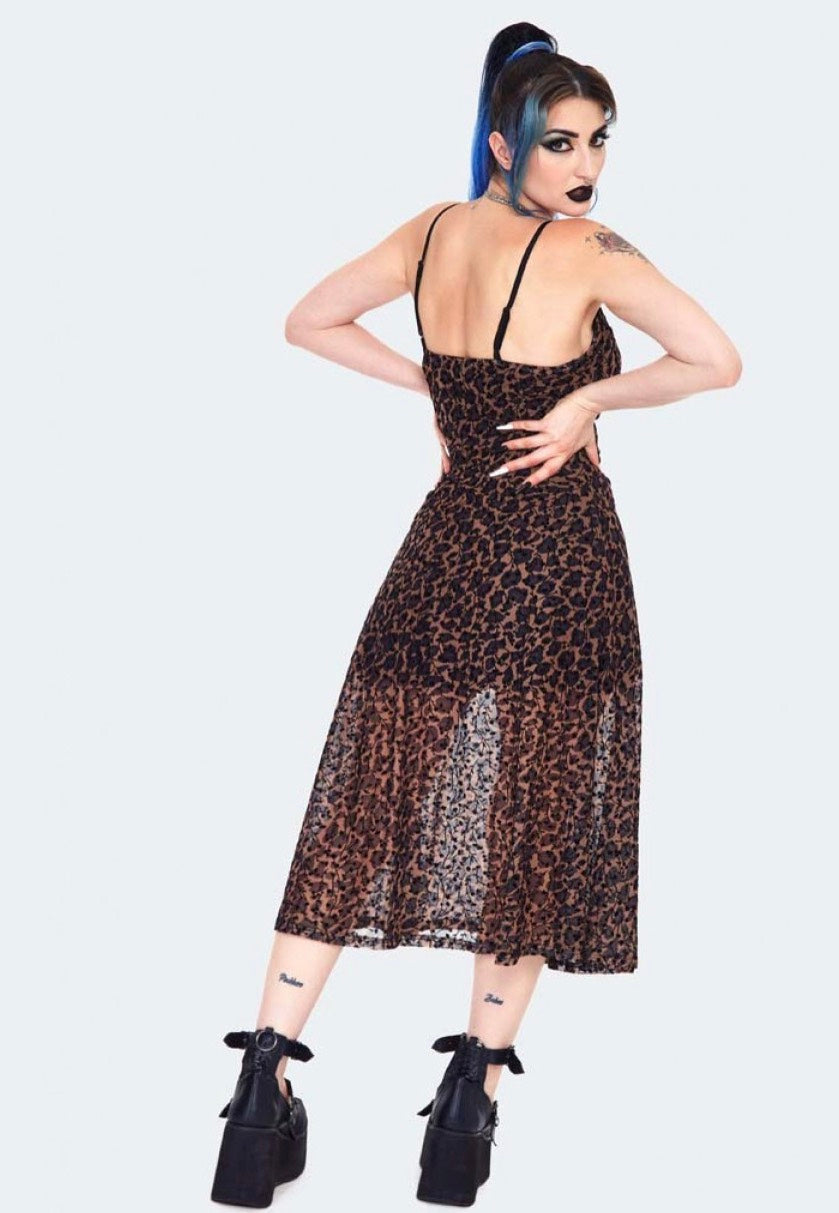 Jawbreaker - Leopard Print Slip Brown - Dress