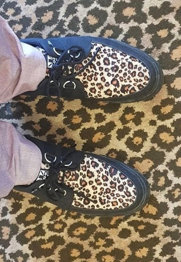 T.U.K. - Creeper Black Leopard/Canvas Upper - Girl Shoes
