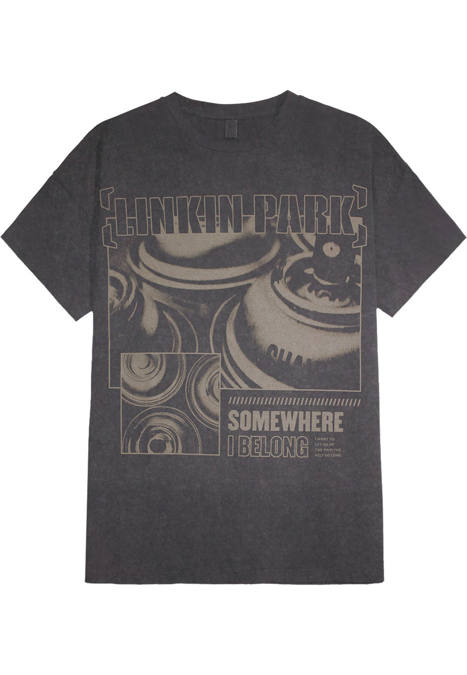 Linkin Park Somewhere I Belong Vintage Loose Grey Camiseta