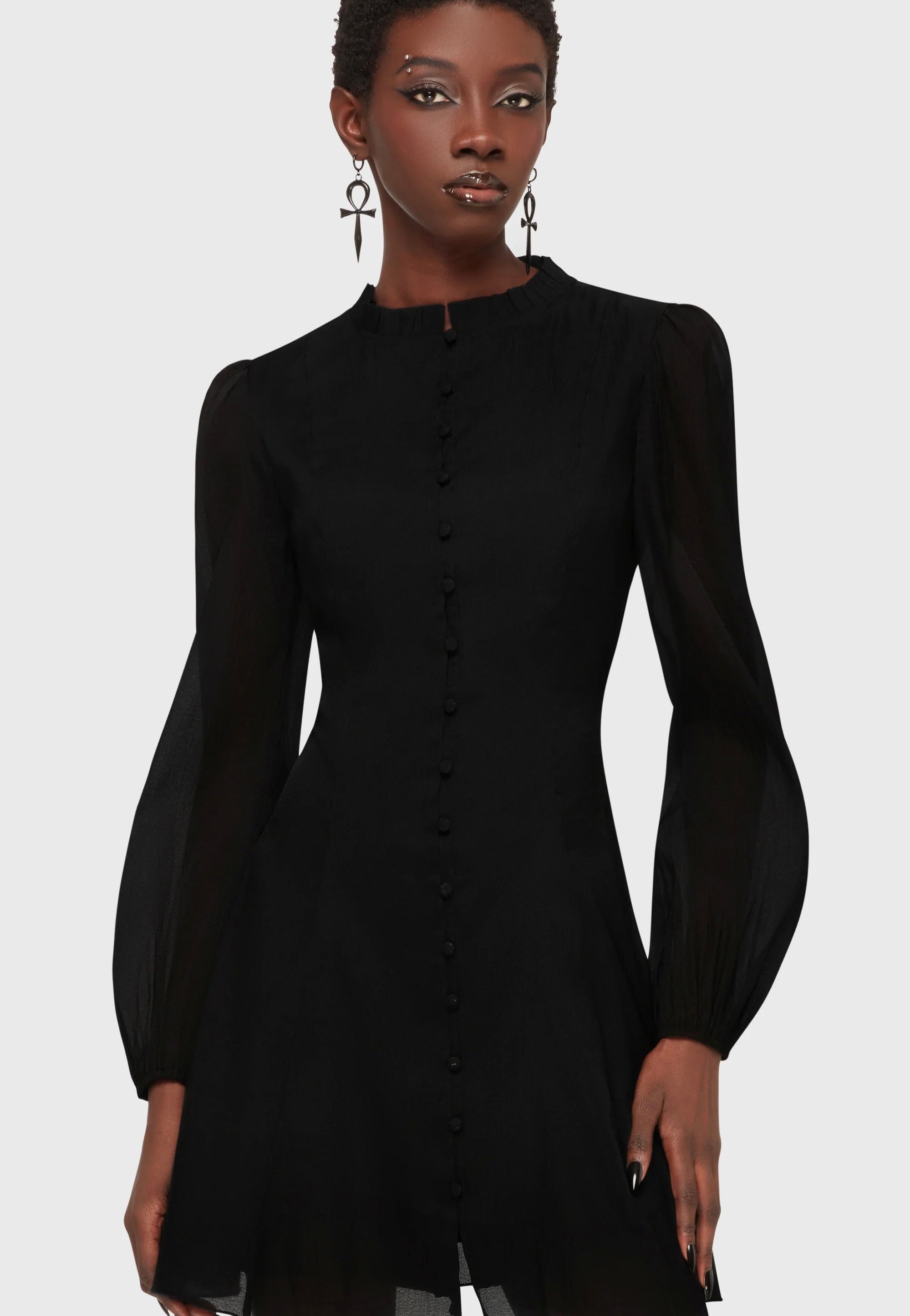 Killstar x Kihilist - Liora's Wrath Mini Black - Dress | Women-Image