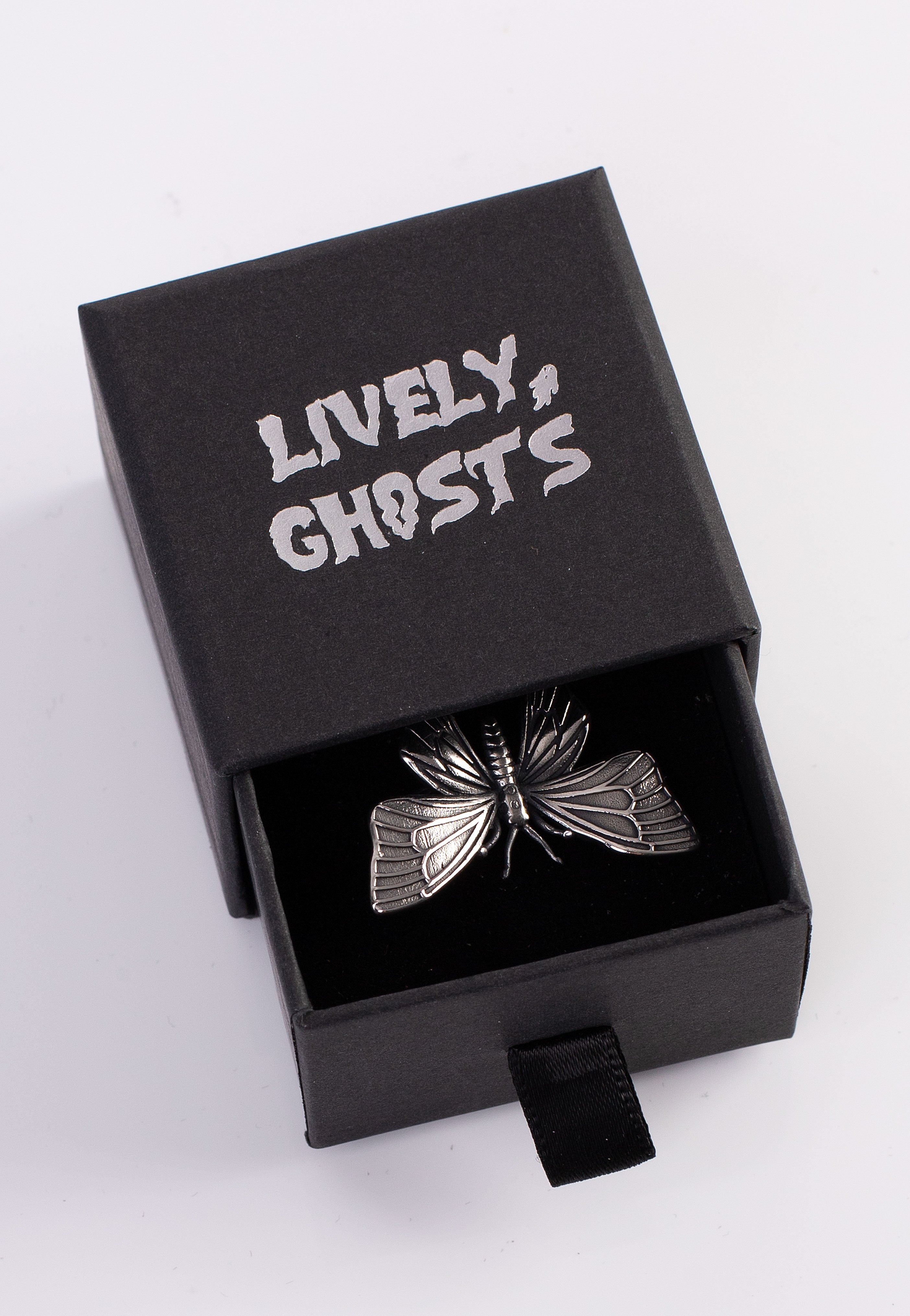 Lively Ghosts - Whispering Wings Silver - Ring