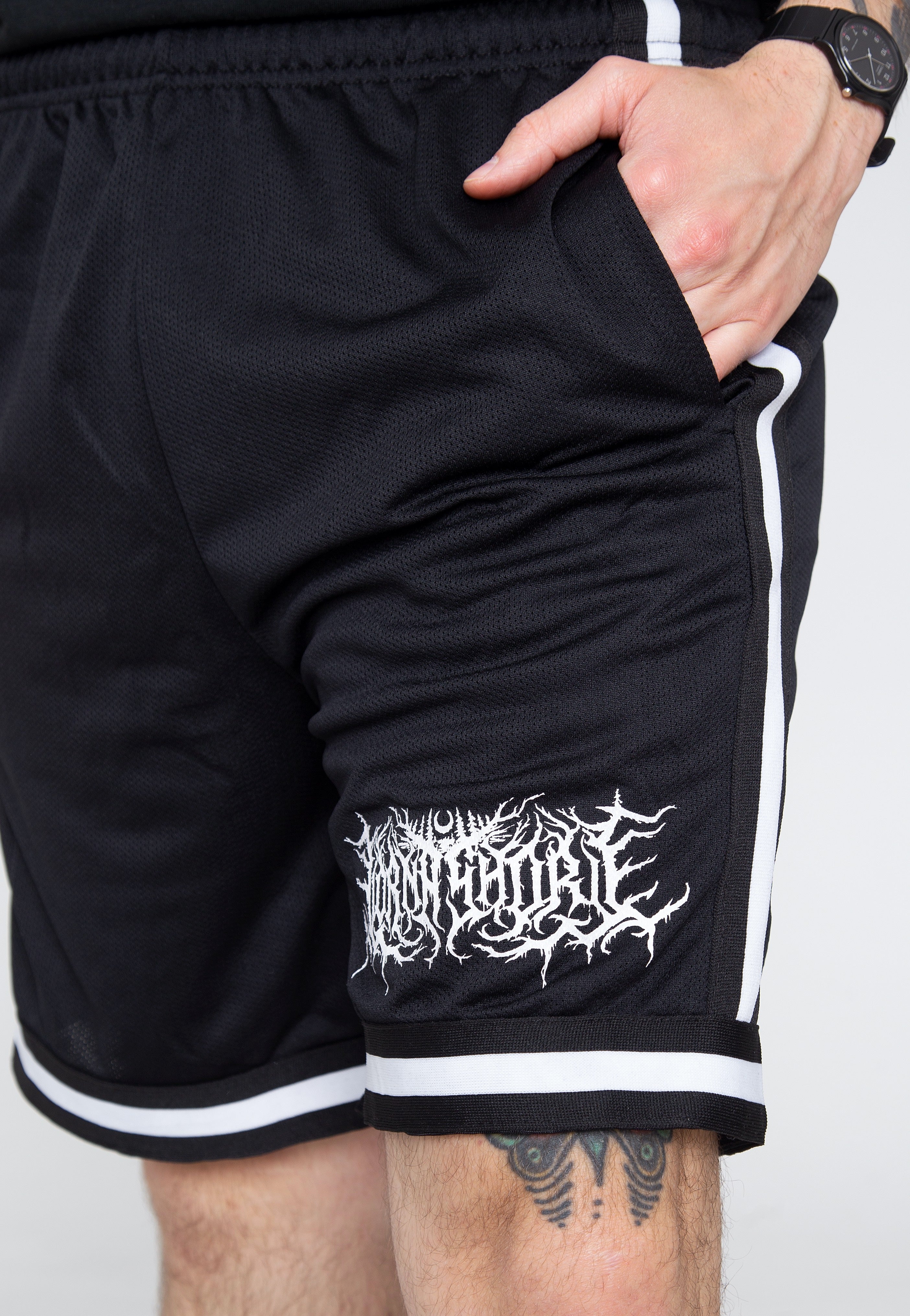 Lorna Shore - Logo White Striped - Shorts | Men-Image