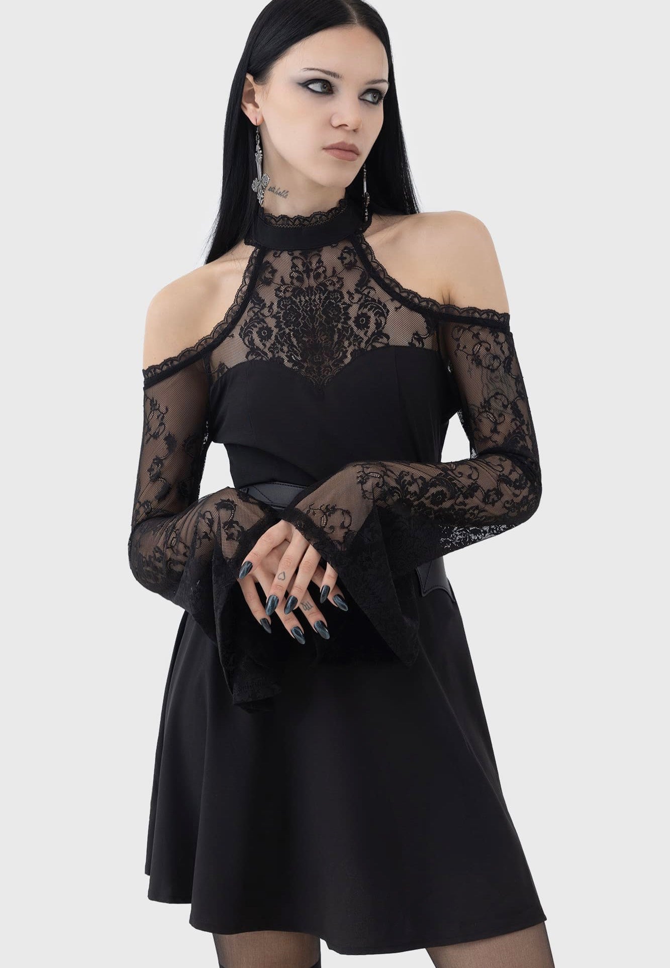 pink long sleeve lace mini dress Mini Long Sleeve Lace Cocktail Dress Homecoming & Sweet 16 main image 0