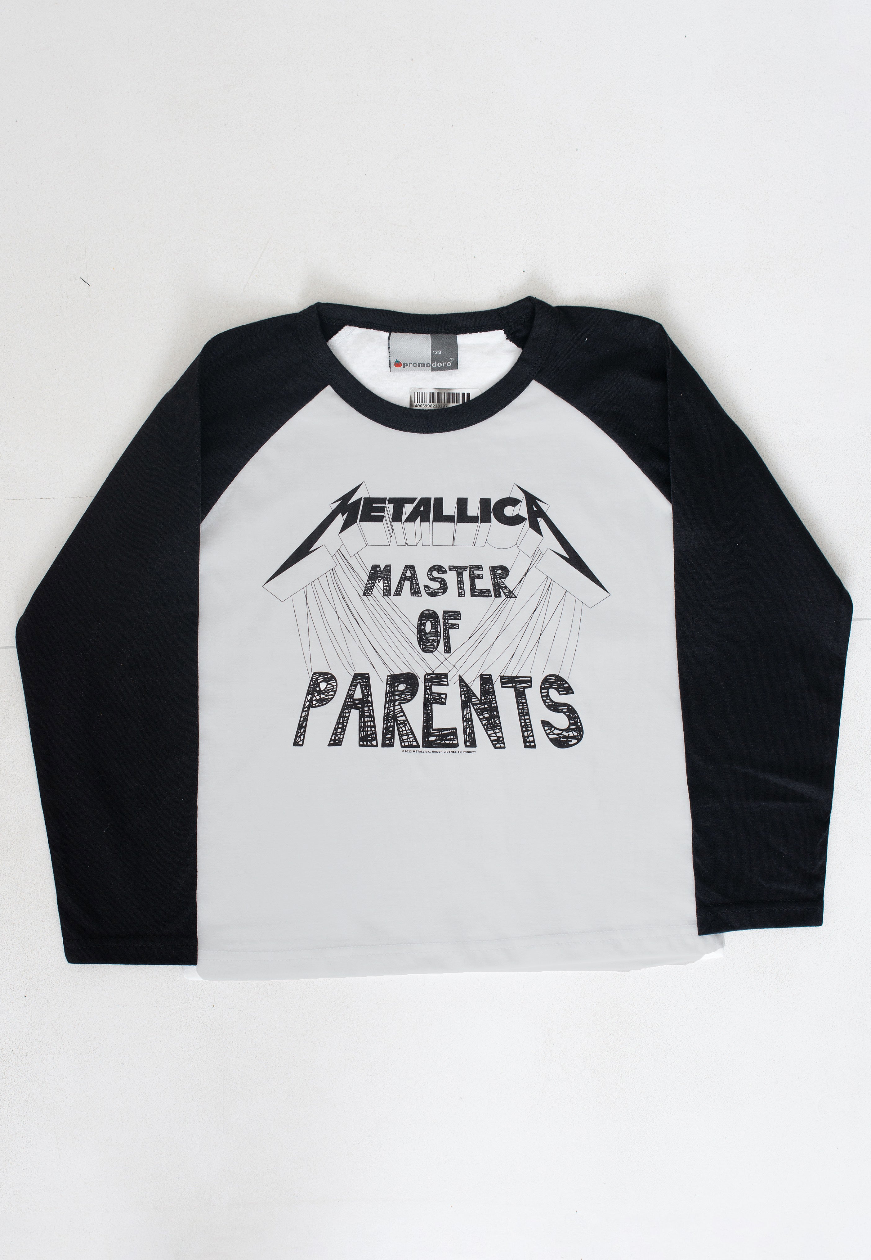 Metallica - Master Of Parents Kids White/Black - Longsleeve
