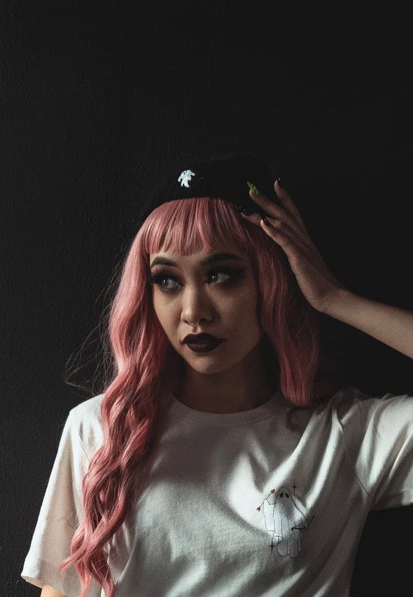 Lively Ghosts Ghostie Midnight Black Beanie