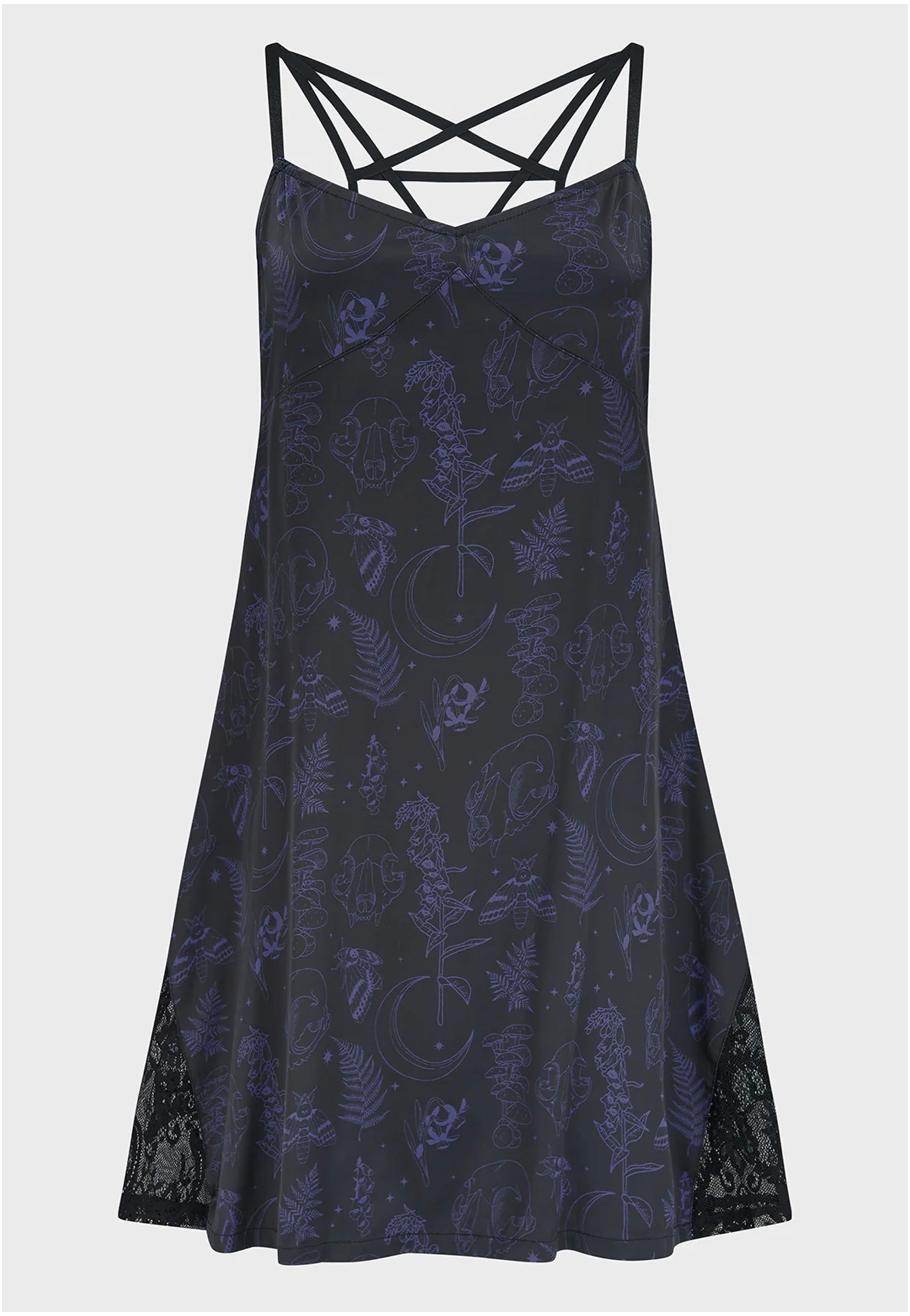 Killstar - Midnight Moth Slip Black/Purple - Dress | Women-Image