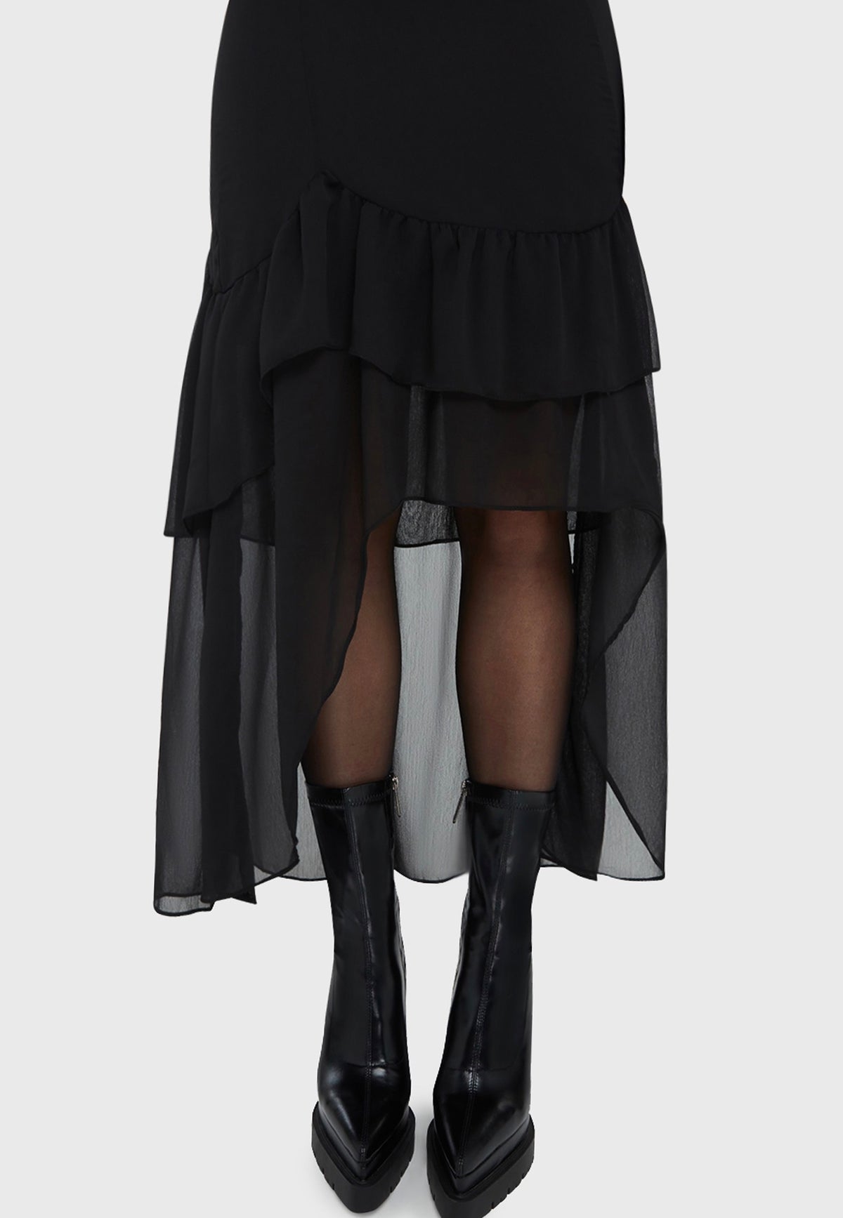 Killstar Misty Hollow Midi Black Vestido