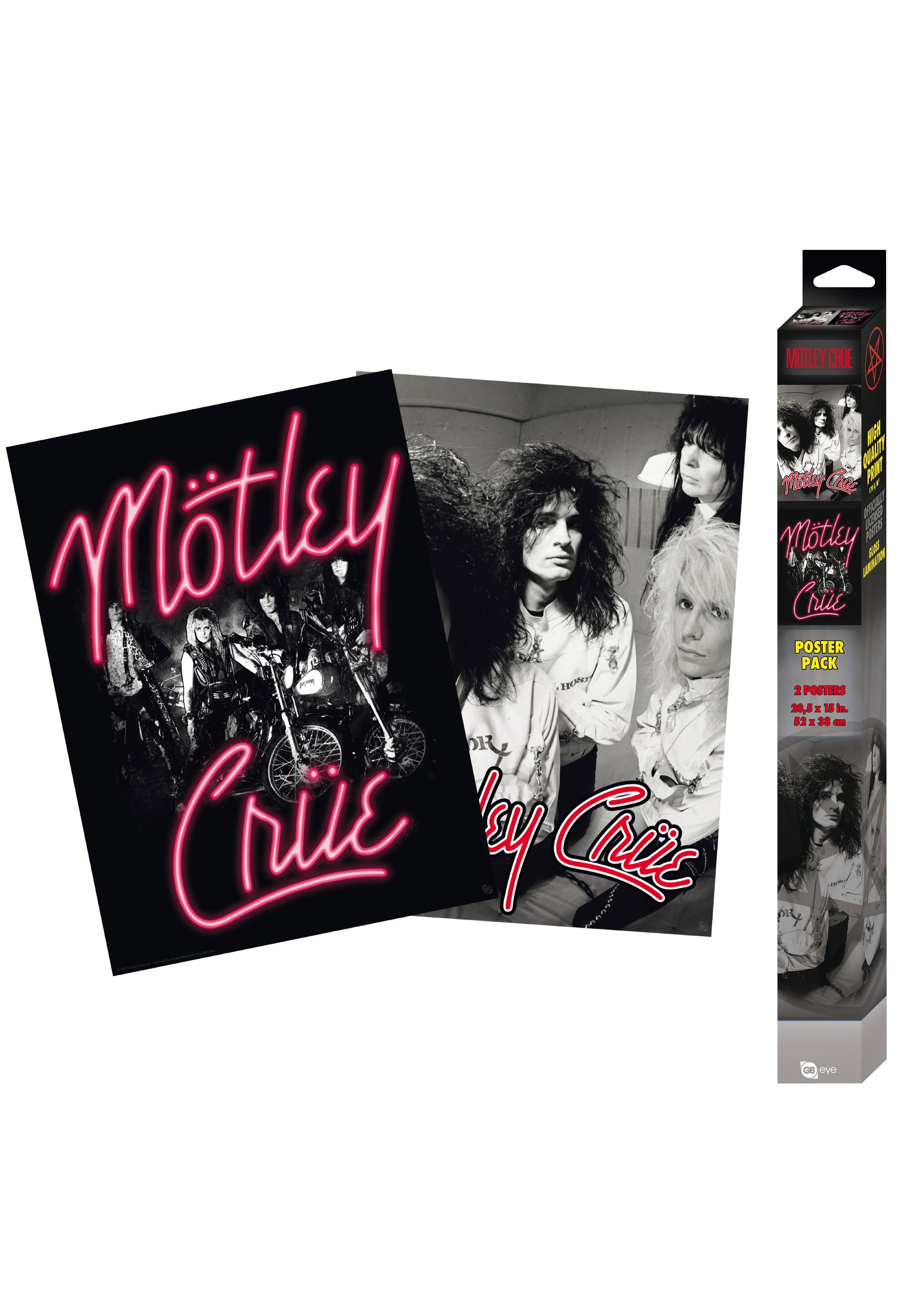 Mötley Crüe - Neon and Straightjackets Chibi Set - Poster 