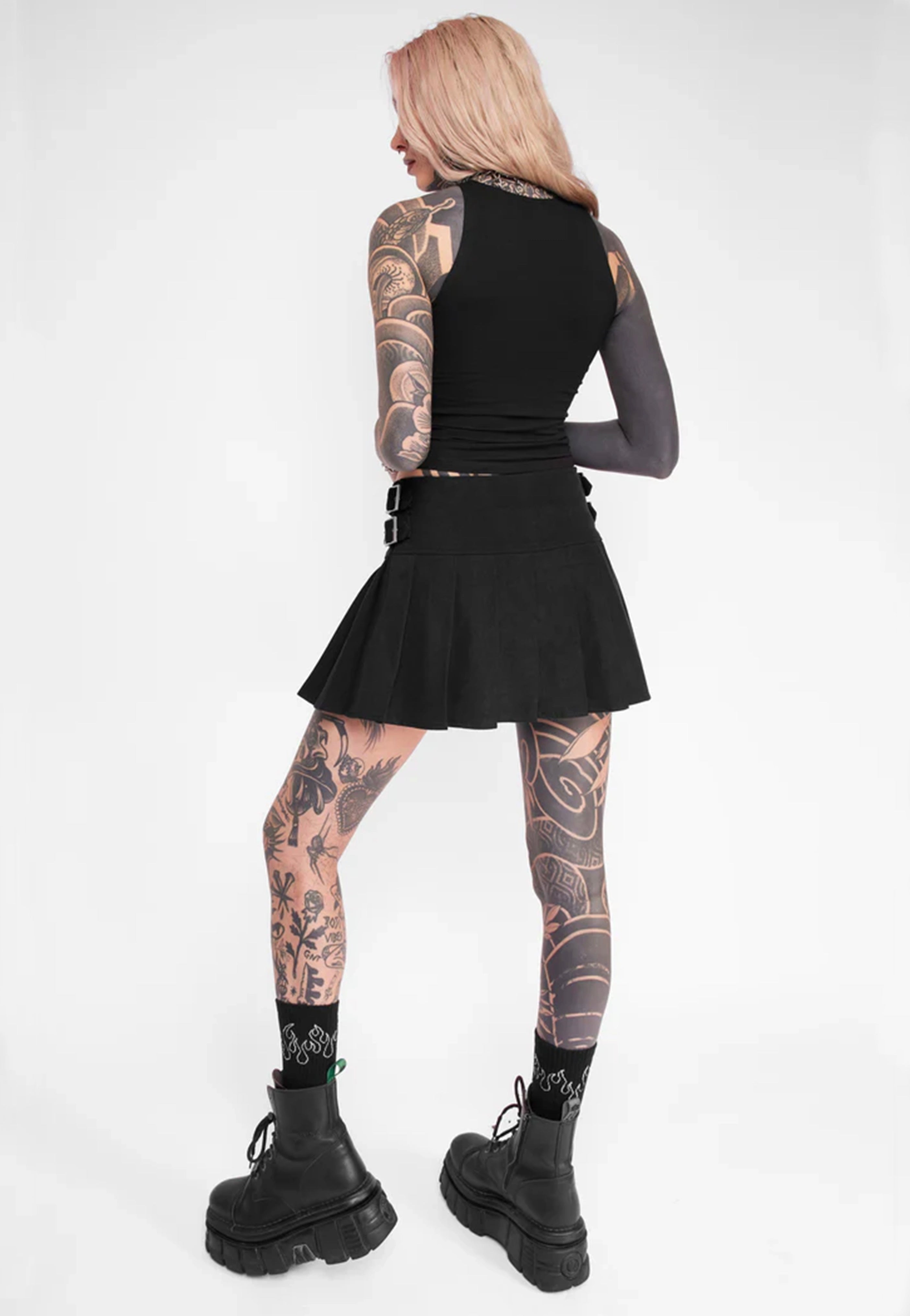 Mary Wyatt - Daria Pleated Black - Skort | Women-Image