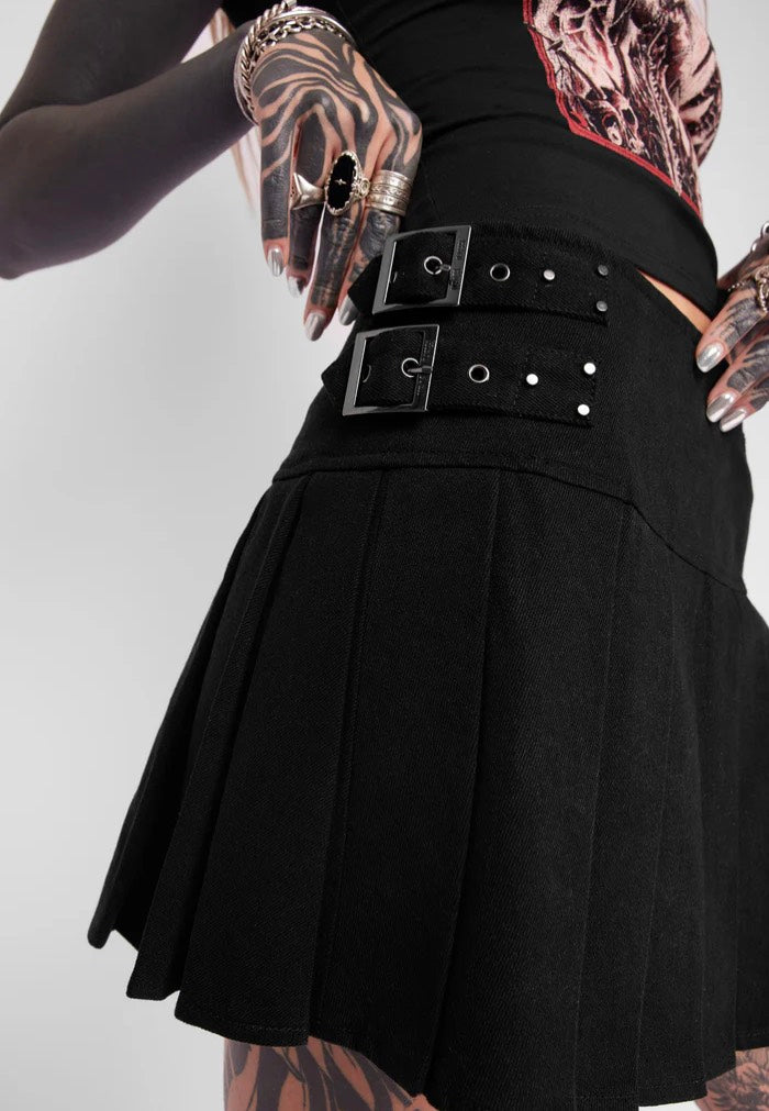 Mary Wyatt - Daria Pleated Black - Skort | Women-Image