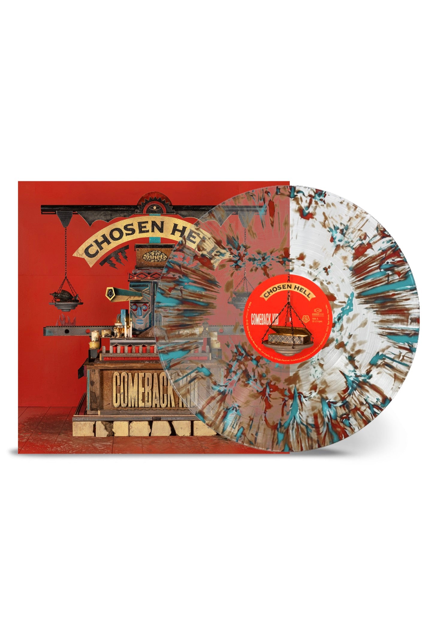 Comeback Kid Chosen Hell Ltd. Total Clear/Gold/Turquoise/Red Crusher Colored Vinyl