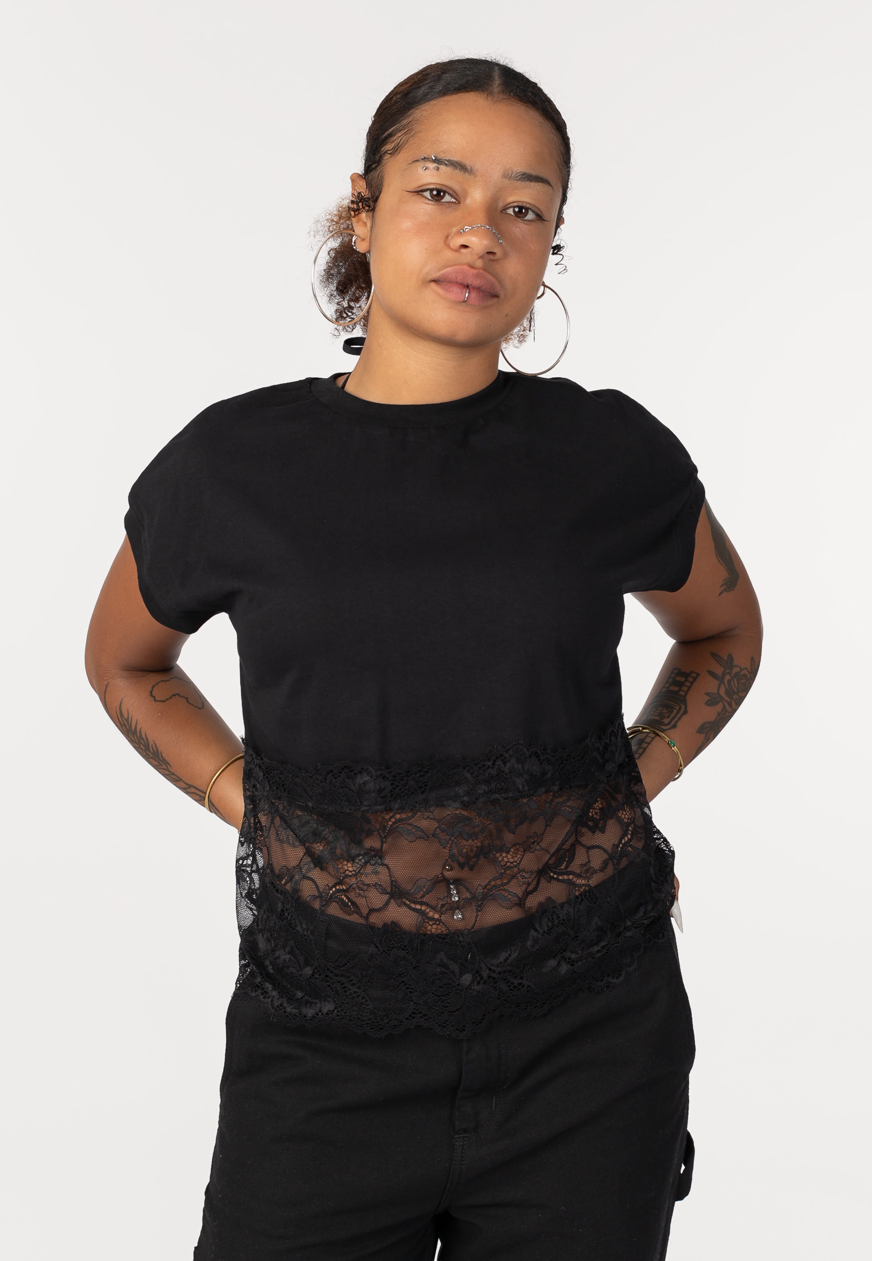 Noisy May - Easy Lace Black - T-Shirt | Women-Image