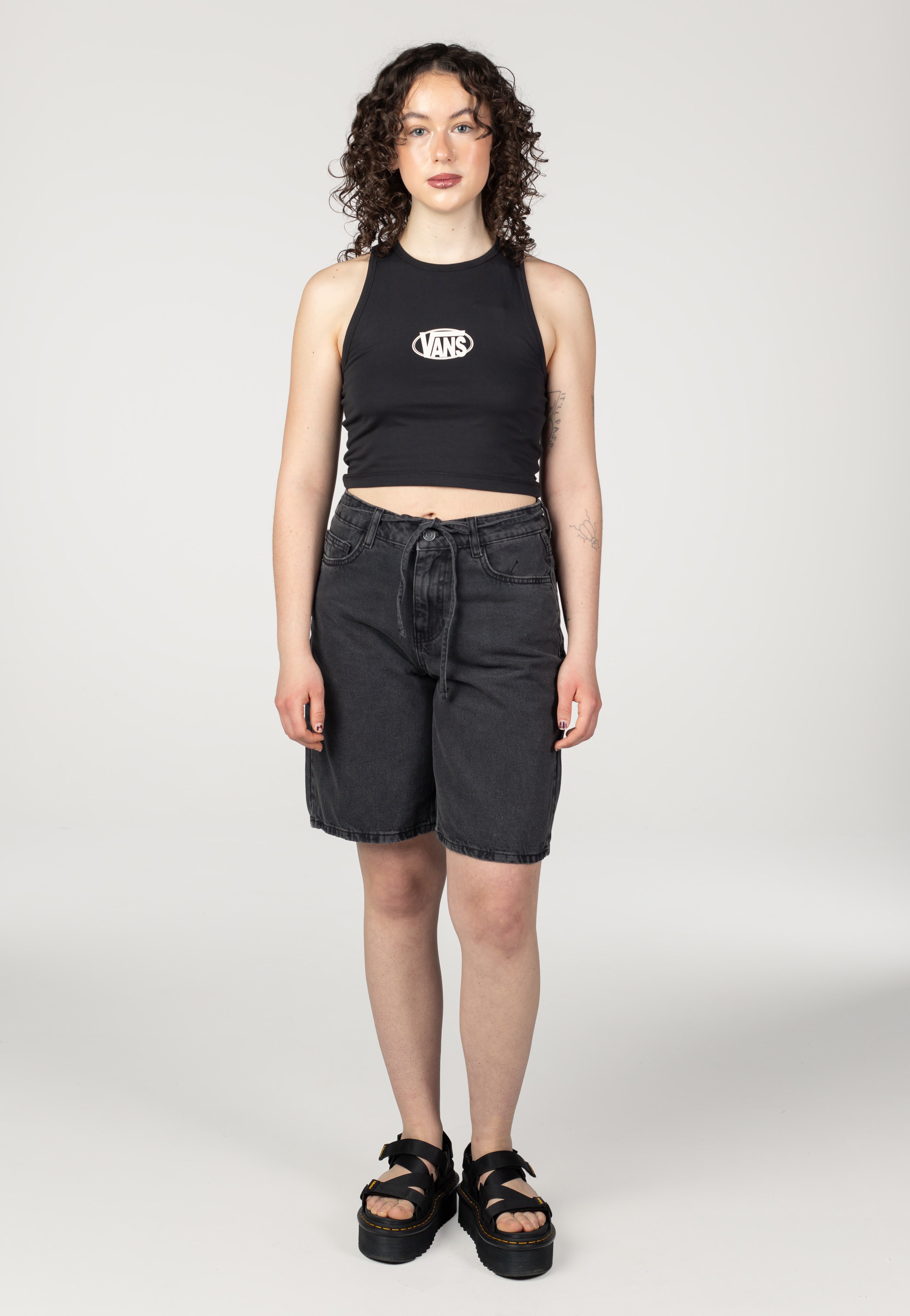 Noisy May - Maisy Loose Black Denim - Shorts | Women-Image