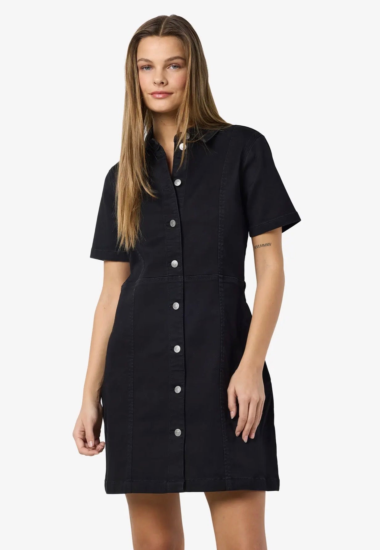 noisy may shirt dress Noisy may Shirt Dress 'NMALVA' in Black Denim