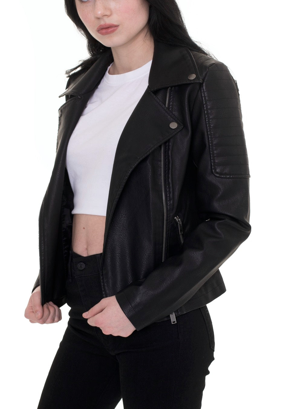 Noisy May - Rebel Black - Leather Jacket | Women-Image