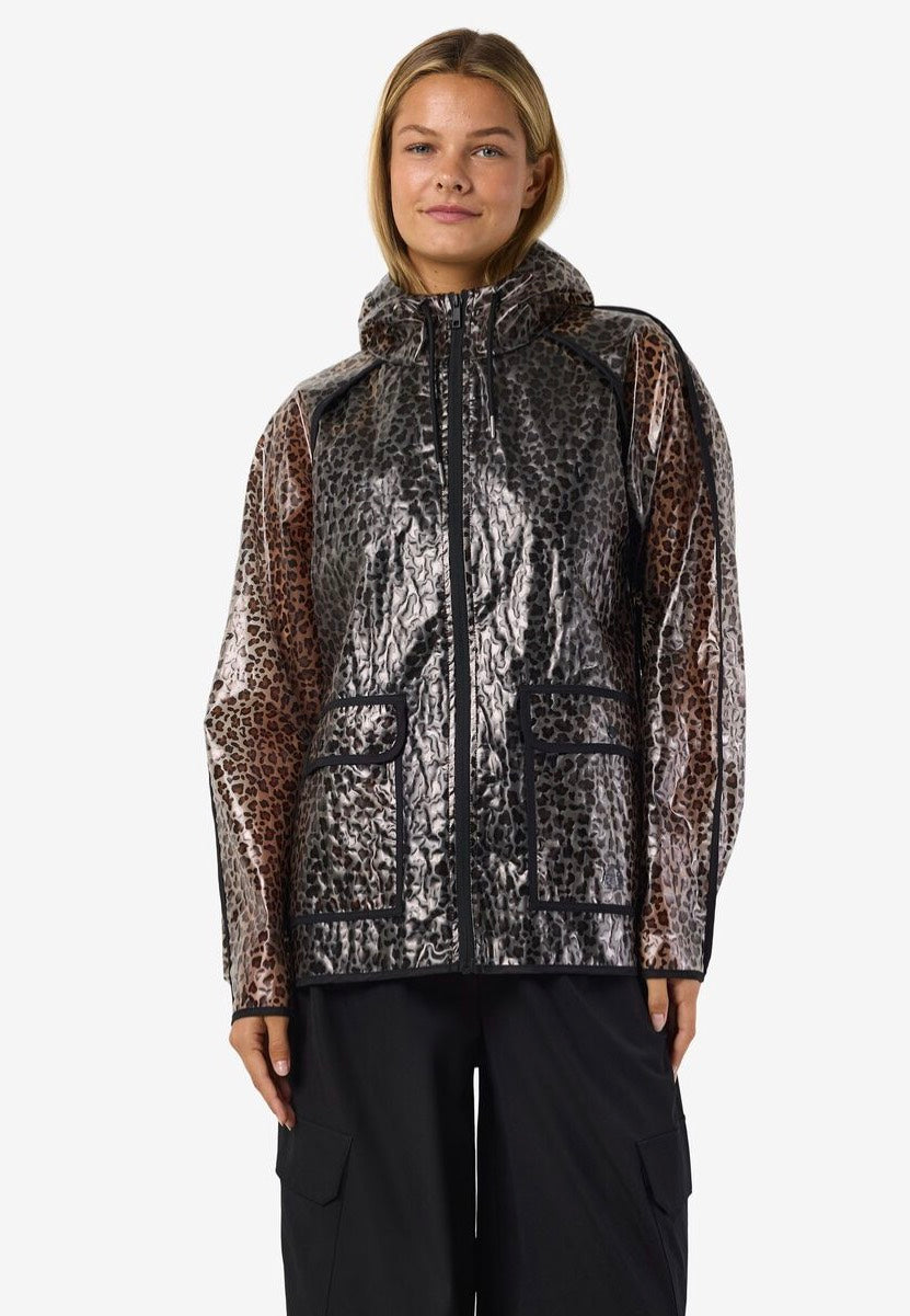 Noisy May - Sky Transparent Hood Black Leo - Jacket | Women-Image