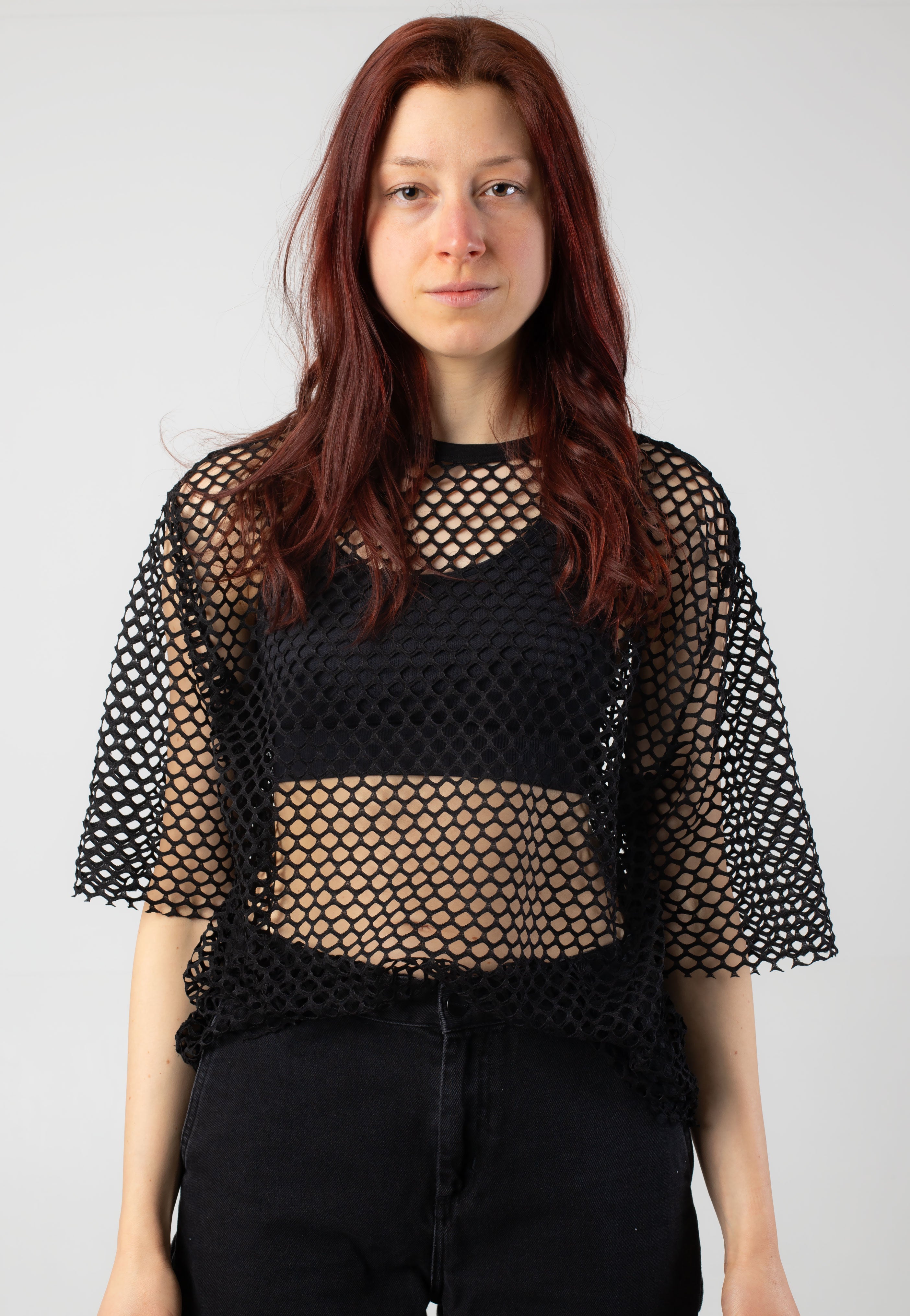 Noisy May - Ally 2/4 Fishernet Black - T-Shirt | Women-Image