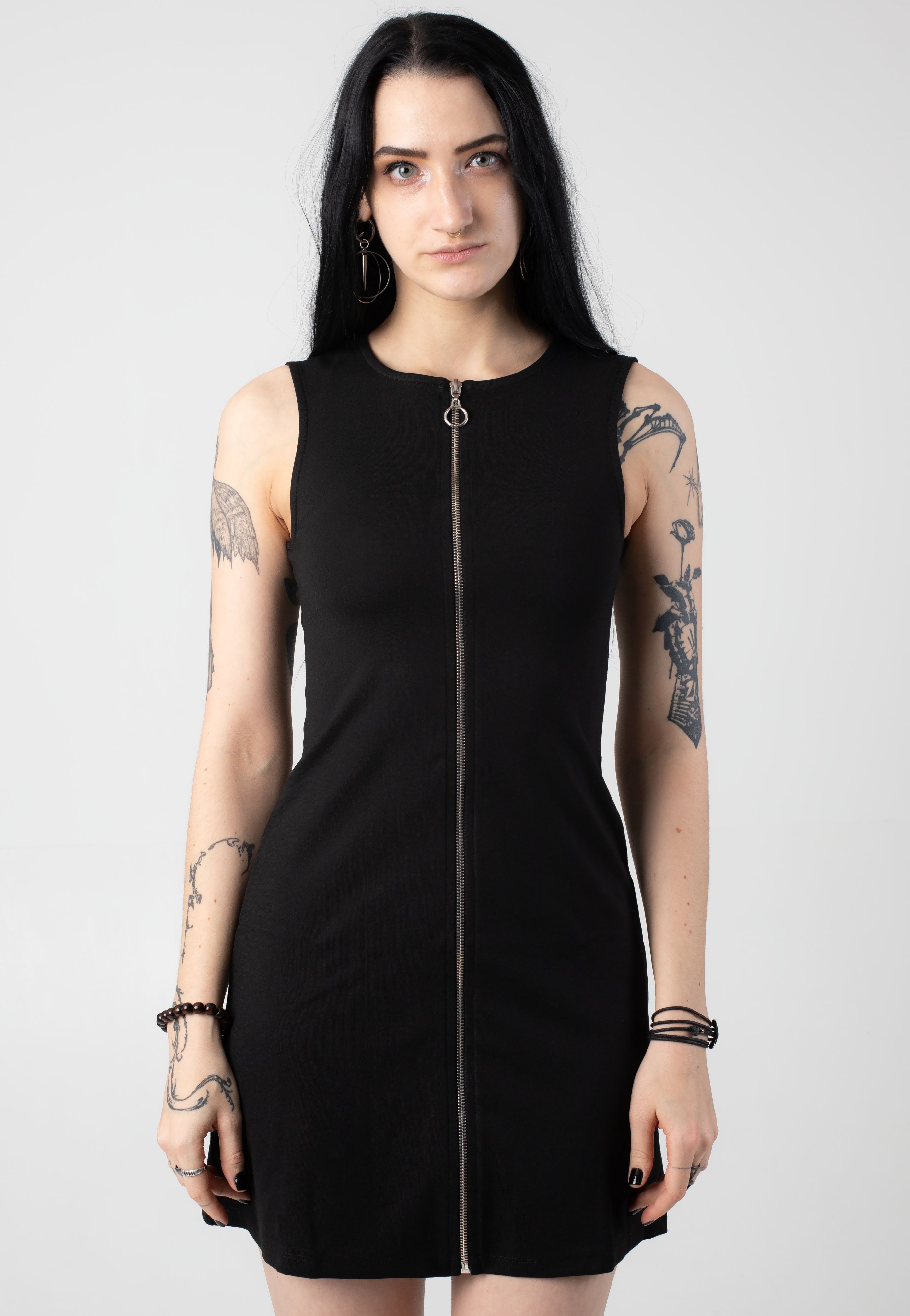 Noisy May - Amelia Short Zipper Black - Dress | Women-Image