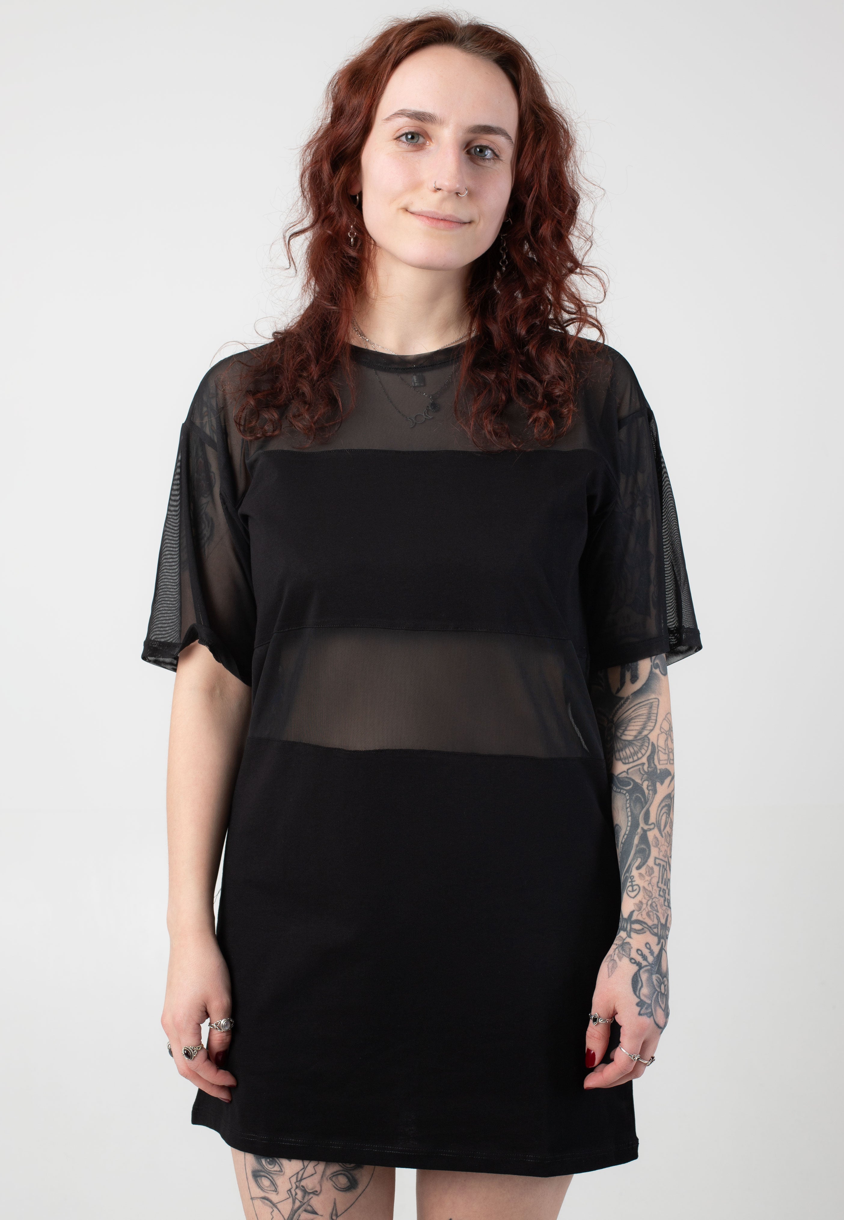 Noisy May - Gazing O-Neck Mesh Mix - Dress | Women-Image